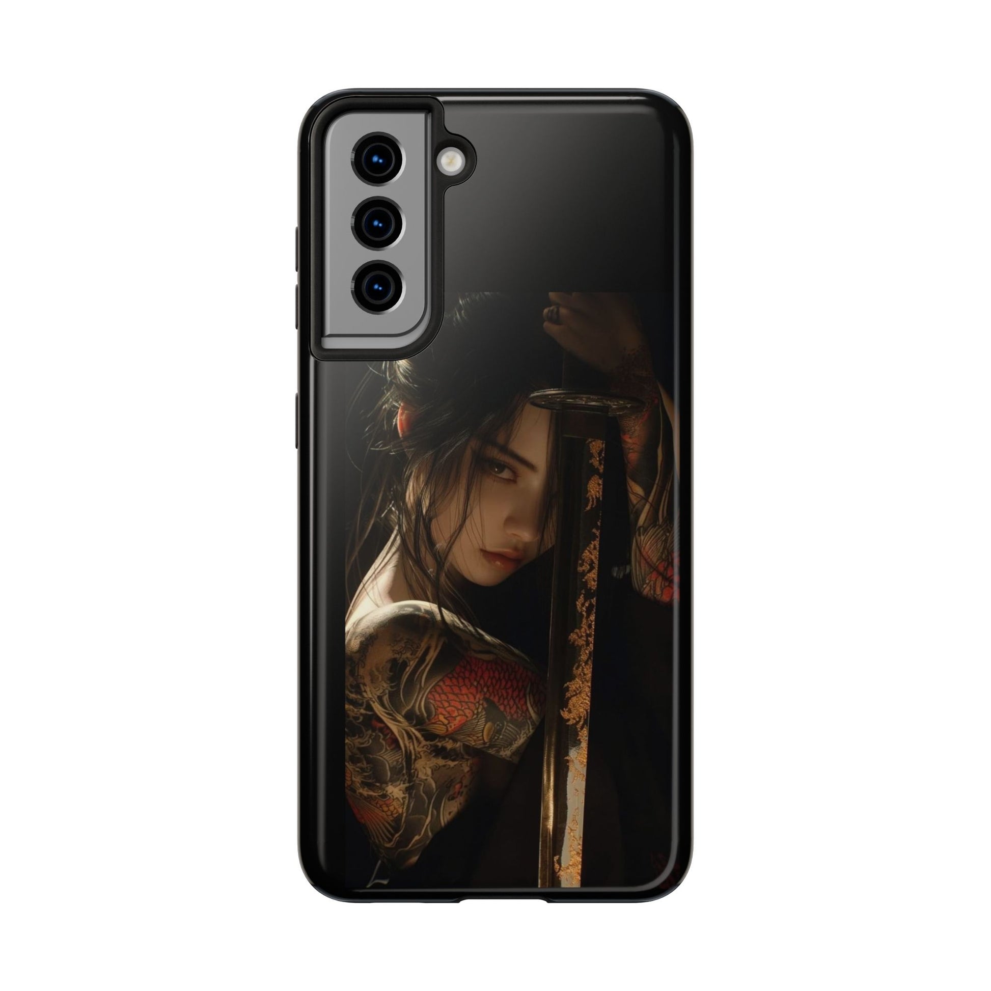 Samurai Female Warrior Design Phone Cases for iPhone & Samsung Galaxy Phones