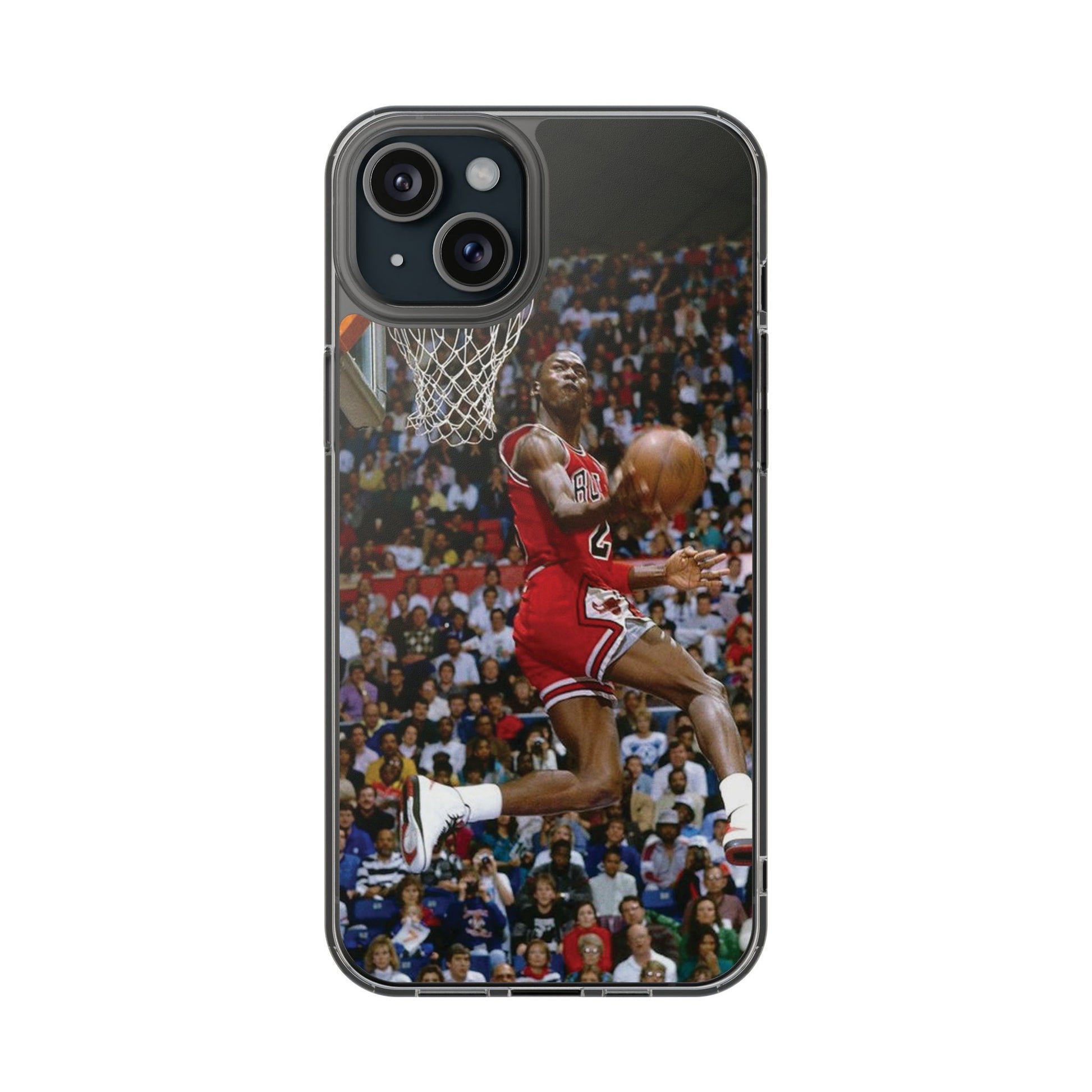 Vintage Jordan Dunk themed Basketball Inspired design Clear Phone Cases