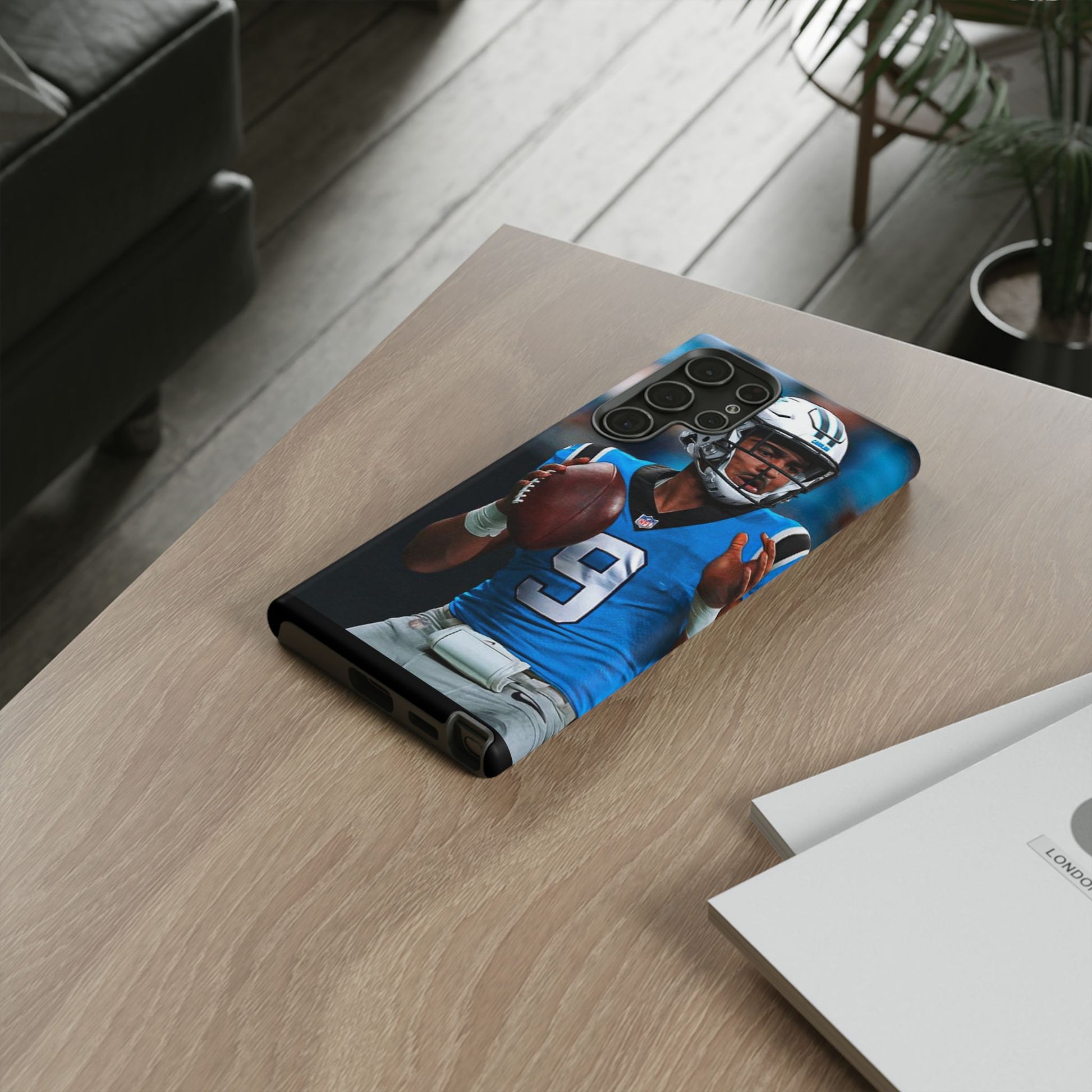 Carolina Panthers Bryce Young Football Tough Cases for iPhones, Samsung, and Pixel
