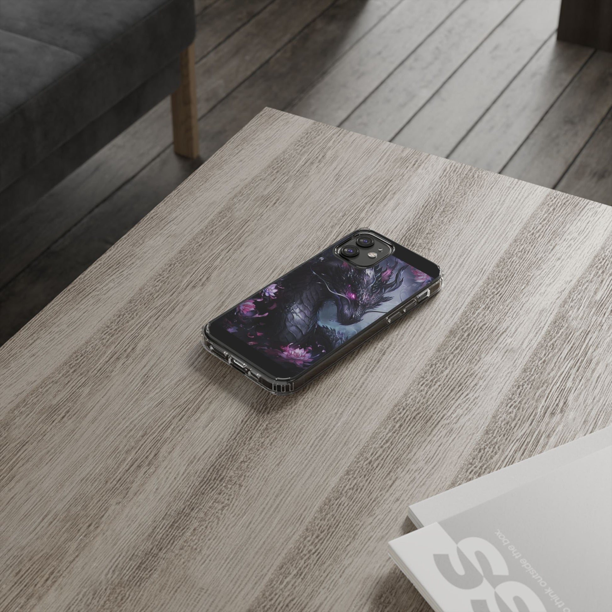 Phone Cases, Purple Dragon Design, iPhone Samsung Case, Protective Cover, Unique