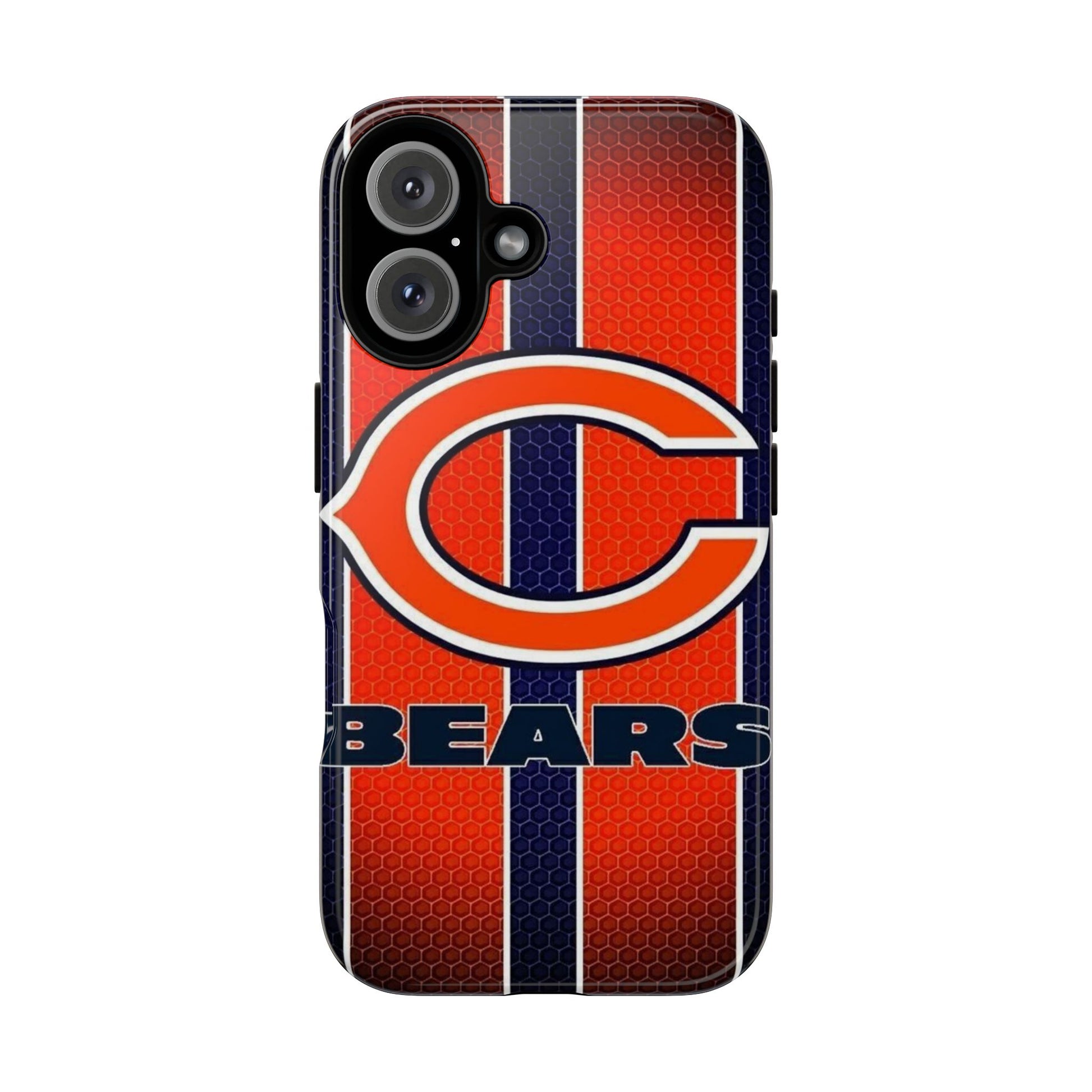 Chicago Bears Stripes Football Phone Case, Tough Cases for iPhones, Samsung, and Pixel