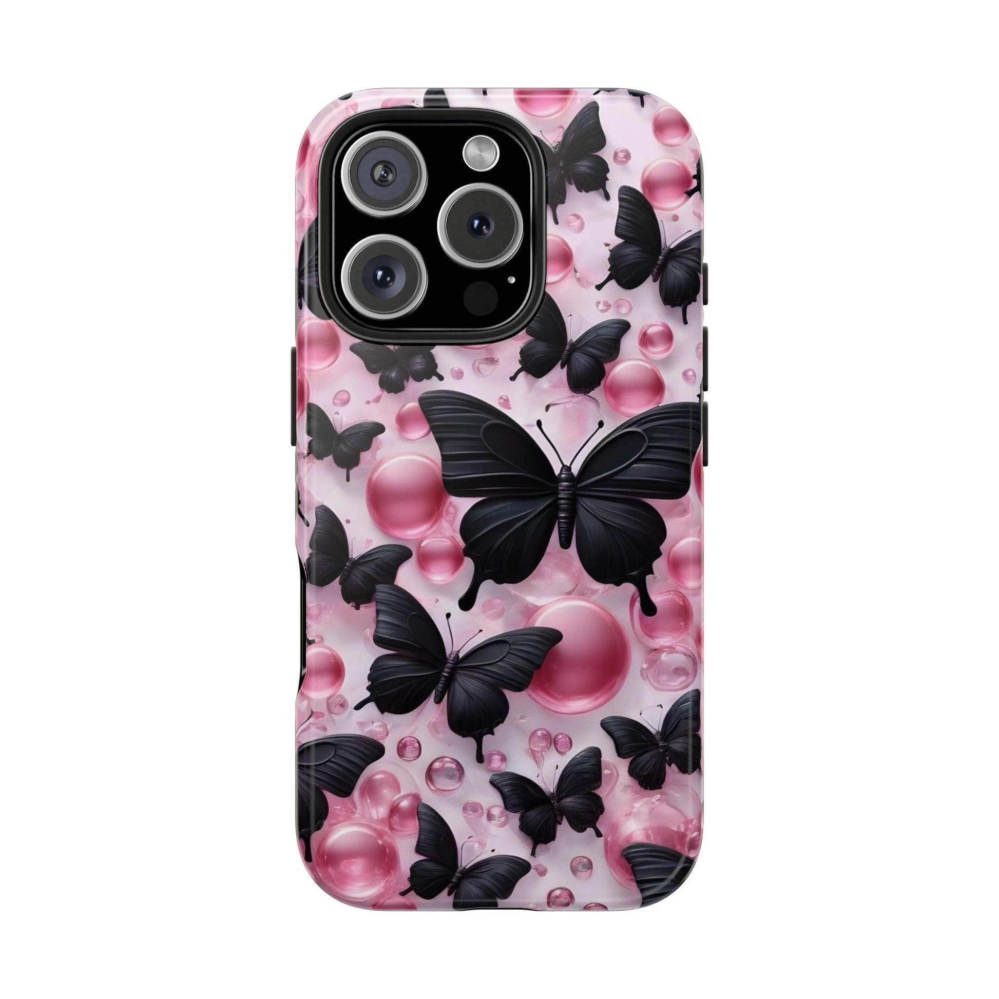 Pearls and Butterflies Theme Phone Cases for iPhones & Samsung Phones