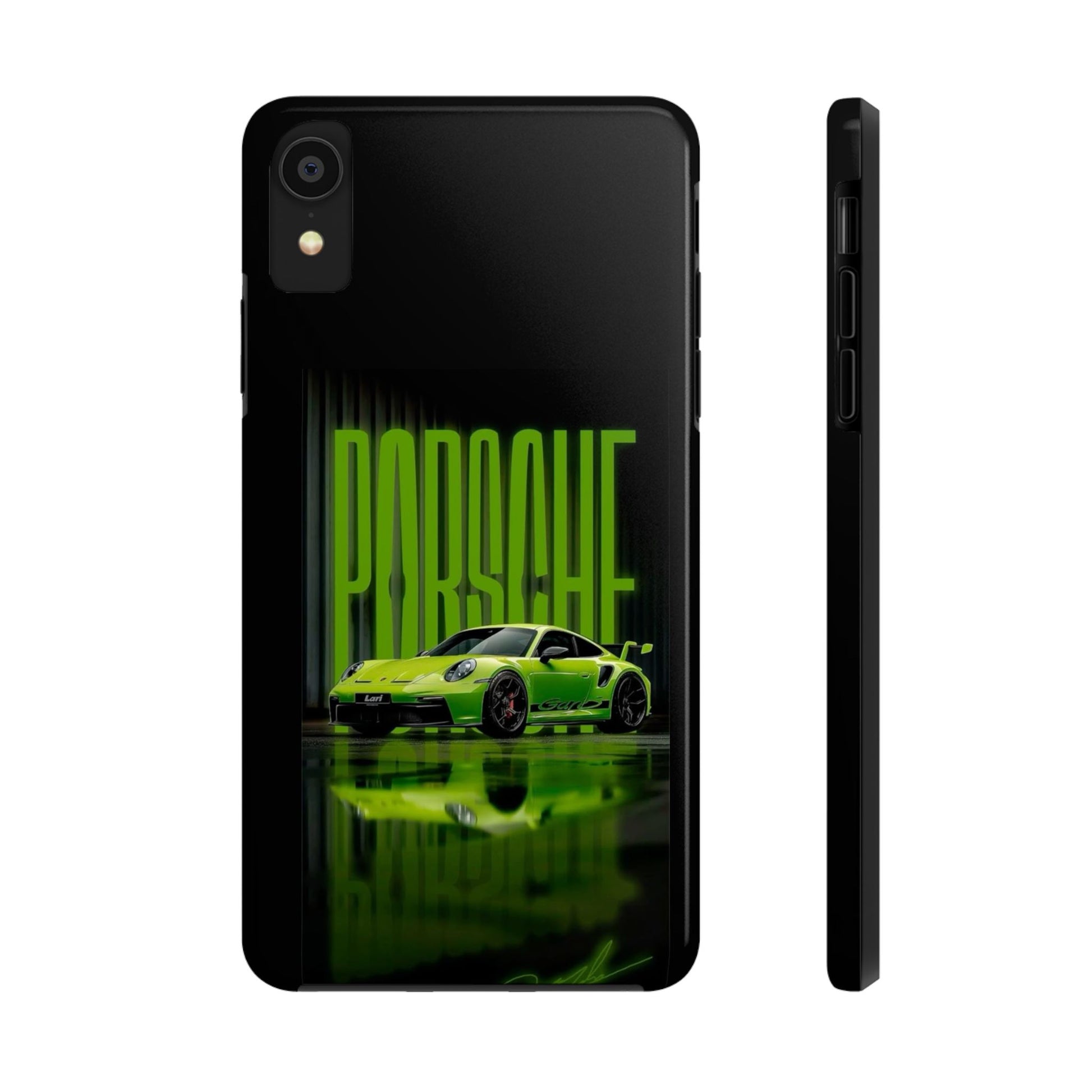 Neon Green Racing Sports Car Tough Phone Cases for Iphones & Samsung Durable