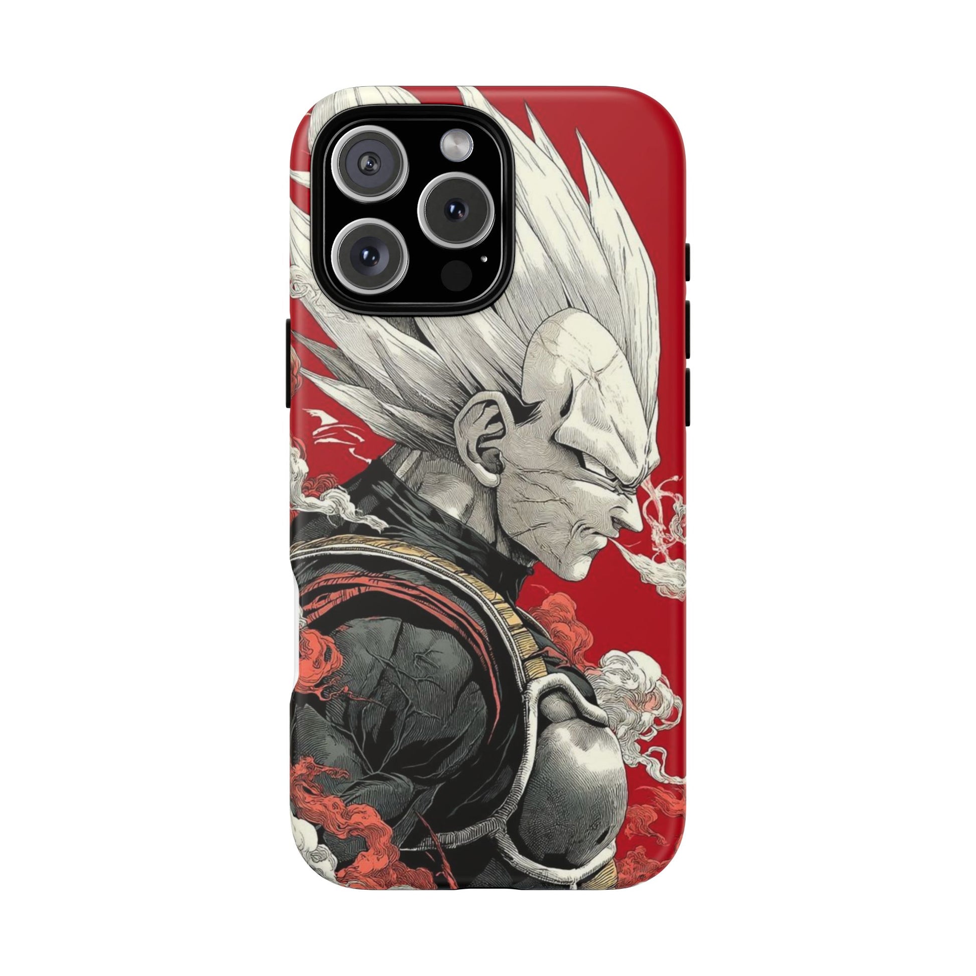 Dragon Ball Z Vegeta Anime Tough Cases for iPhones, Samsung, and Pixel