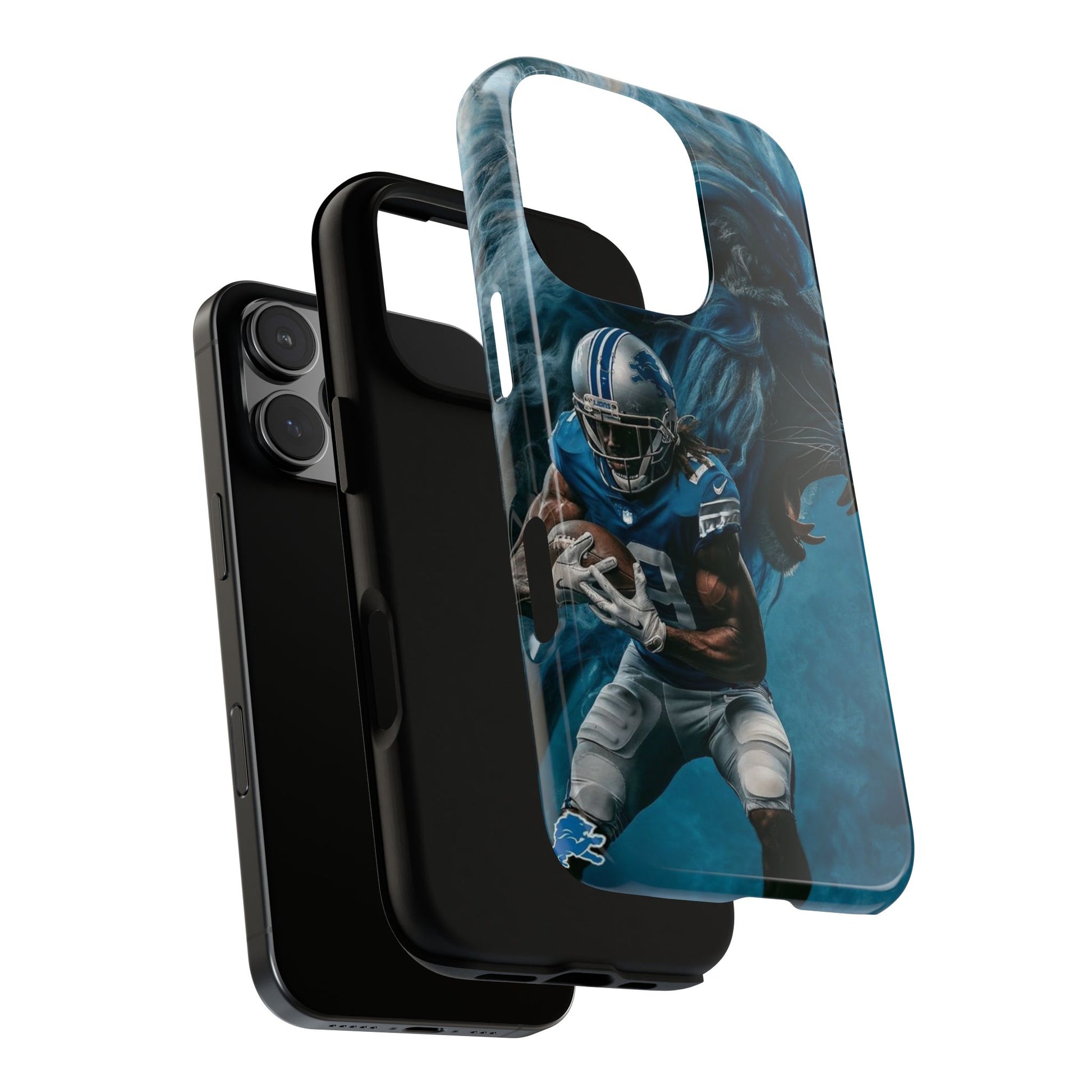 Detroit Lions Player Football Phone Case, Tough Cases for iPhones, Samsung, and Pixel