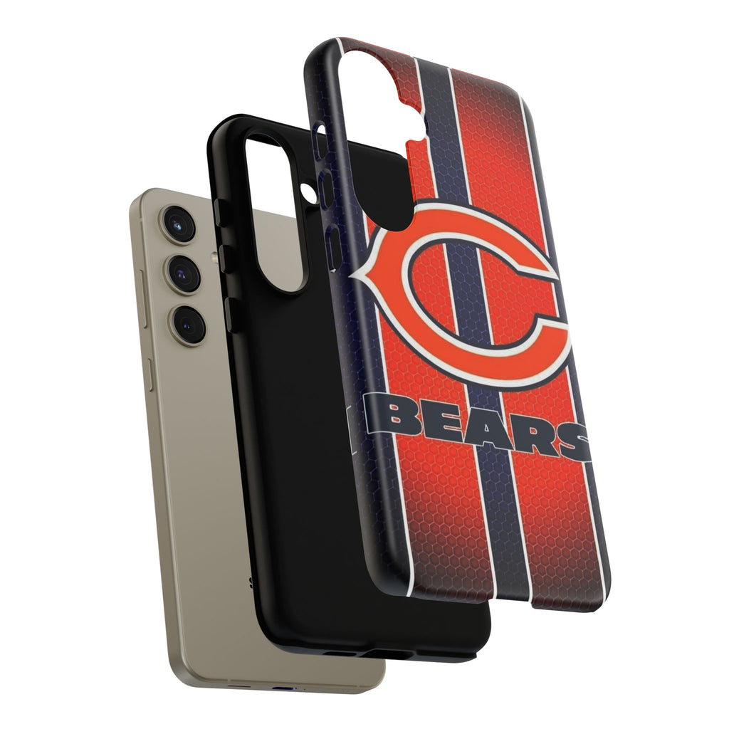 Chicago Bears Stripes Football Phone Case, Tough Cases for iPhones, Samsung, and Pixel