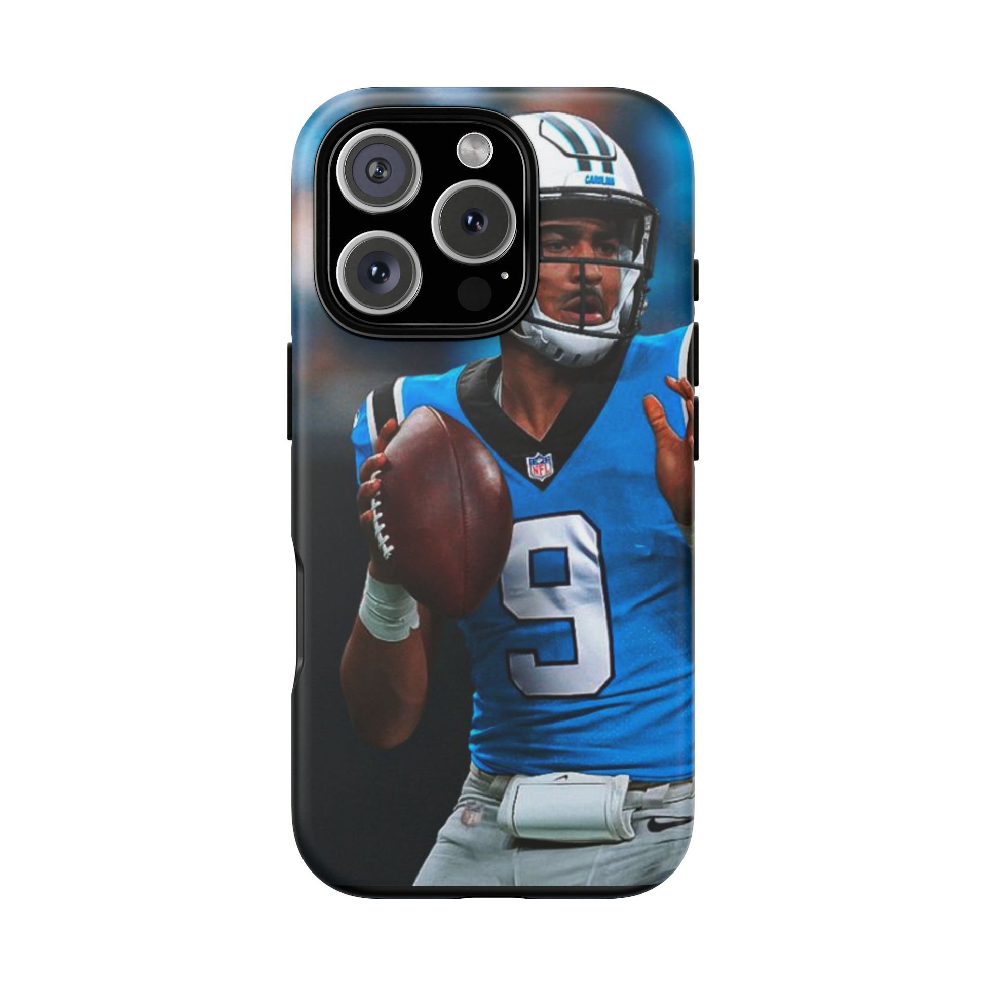 Carolina Panthers Bryce Young Football Tough Cases for iPhones, Samsung, and Pixel