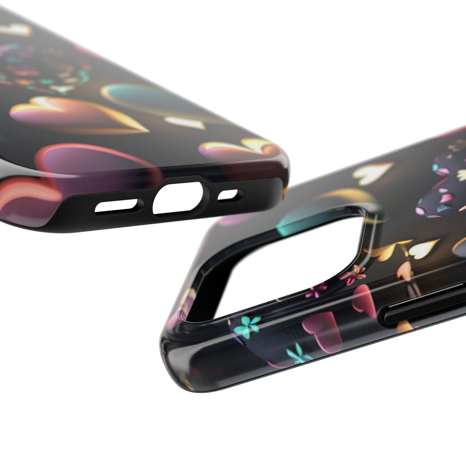 Floating Hearts Themed Tough Phone Cases for Iphones & Samsung Phones