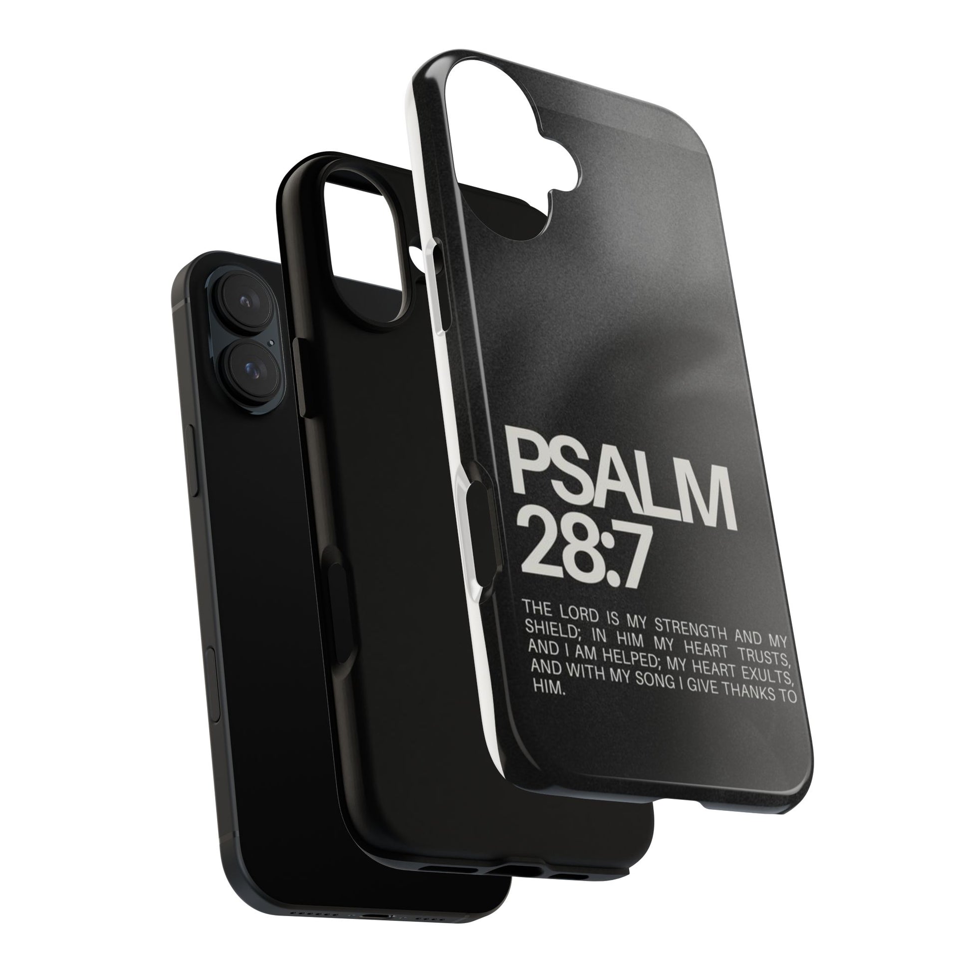 Christian Themed Psalms 28:7 Phone Case, Tough Cases for iPhones, Samsung, and Pixel