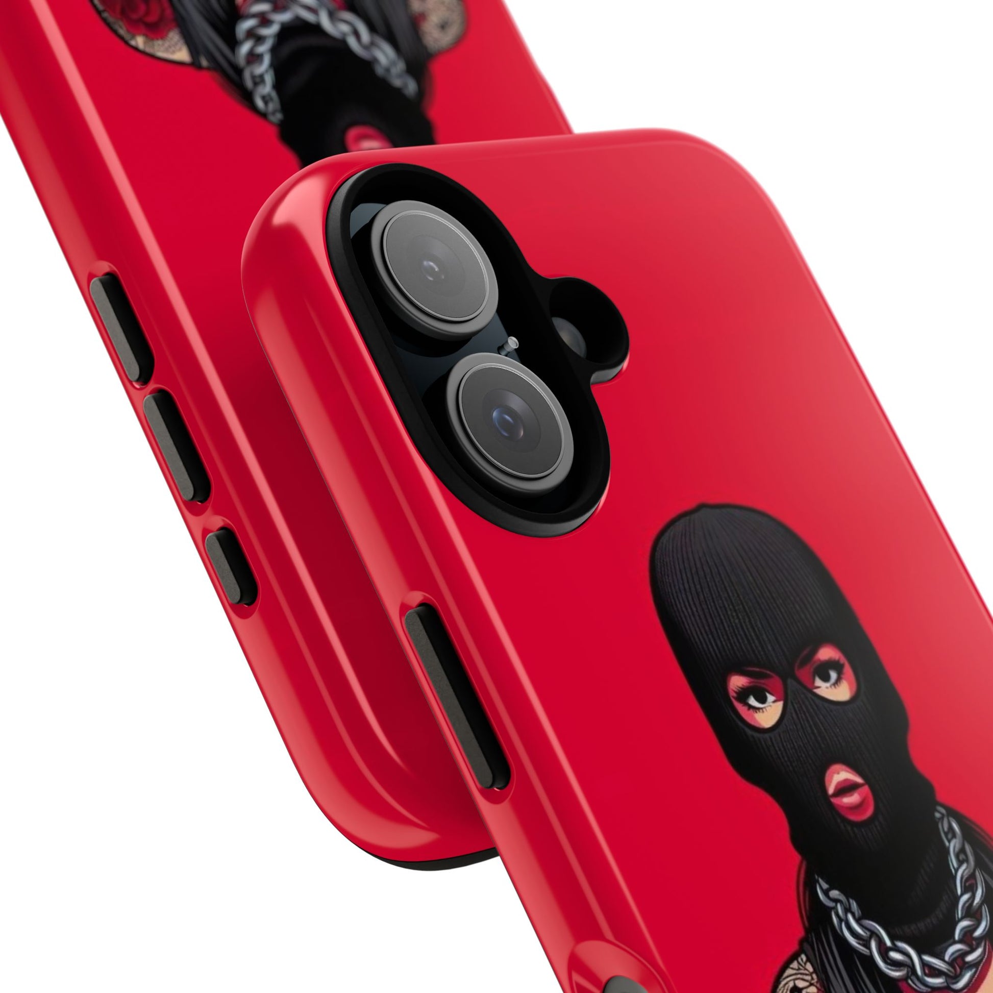 Thug Girl Red Design Tough Cases for iPhones, Samsung, and Pixel