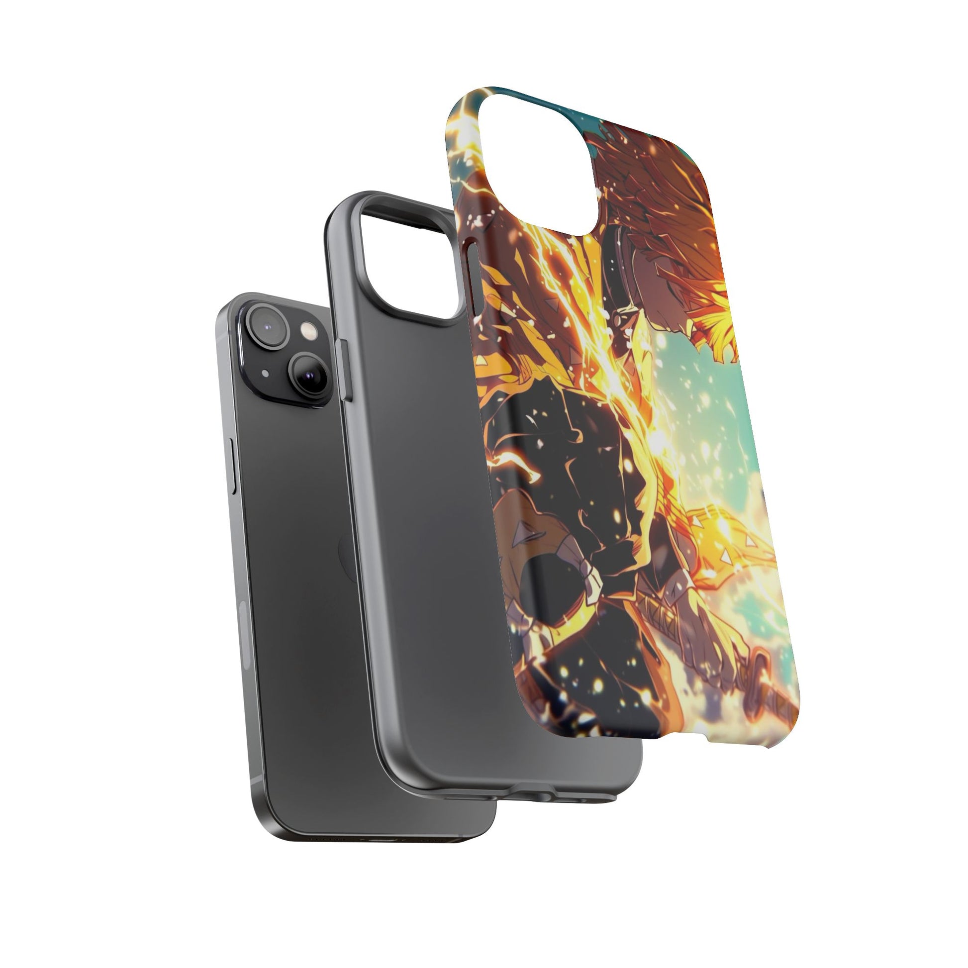 Demon Slayer Zenitsu Anime Theme Phone Case, Tough Cases for iPhones, Samsung, and Pixel