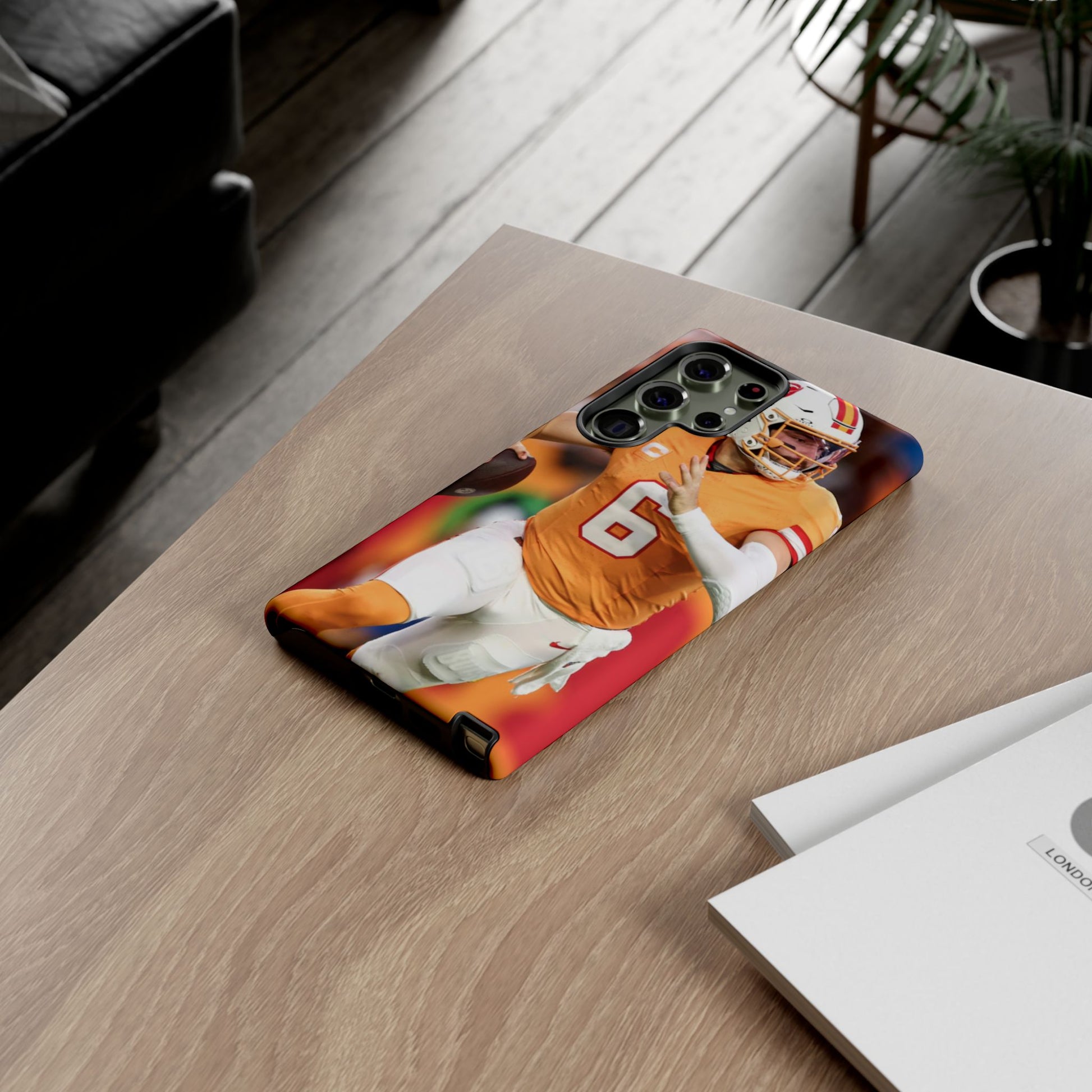 Tampa Bay Buccaneers Baker Mayfield Football Tough Cases for iPhones, Samsung, and Pixel