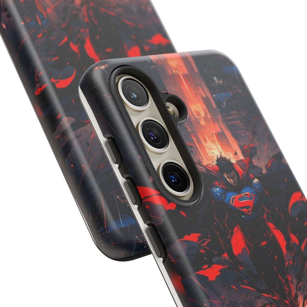 Anime Superman Tough Cases for iPhones, Samsung, and Pixel