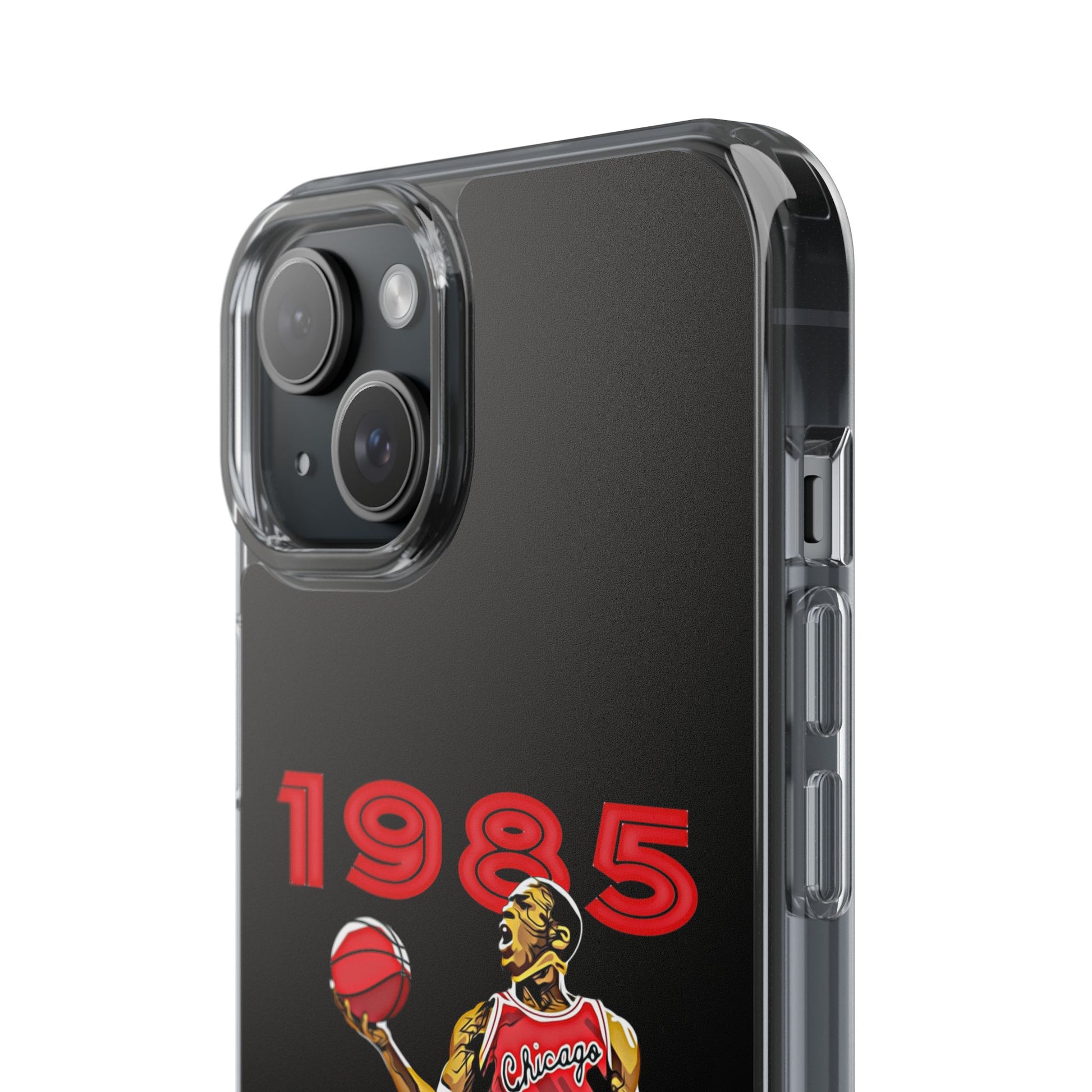 1985 Jordan Slam Dunk themed Basketball Inspired design Clear Phone Cases