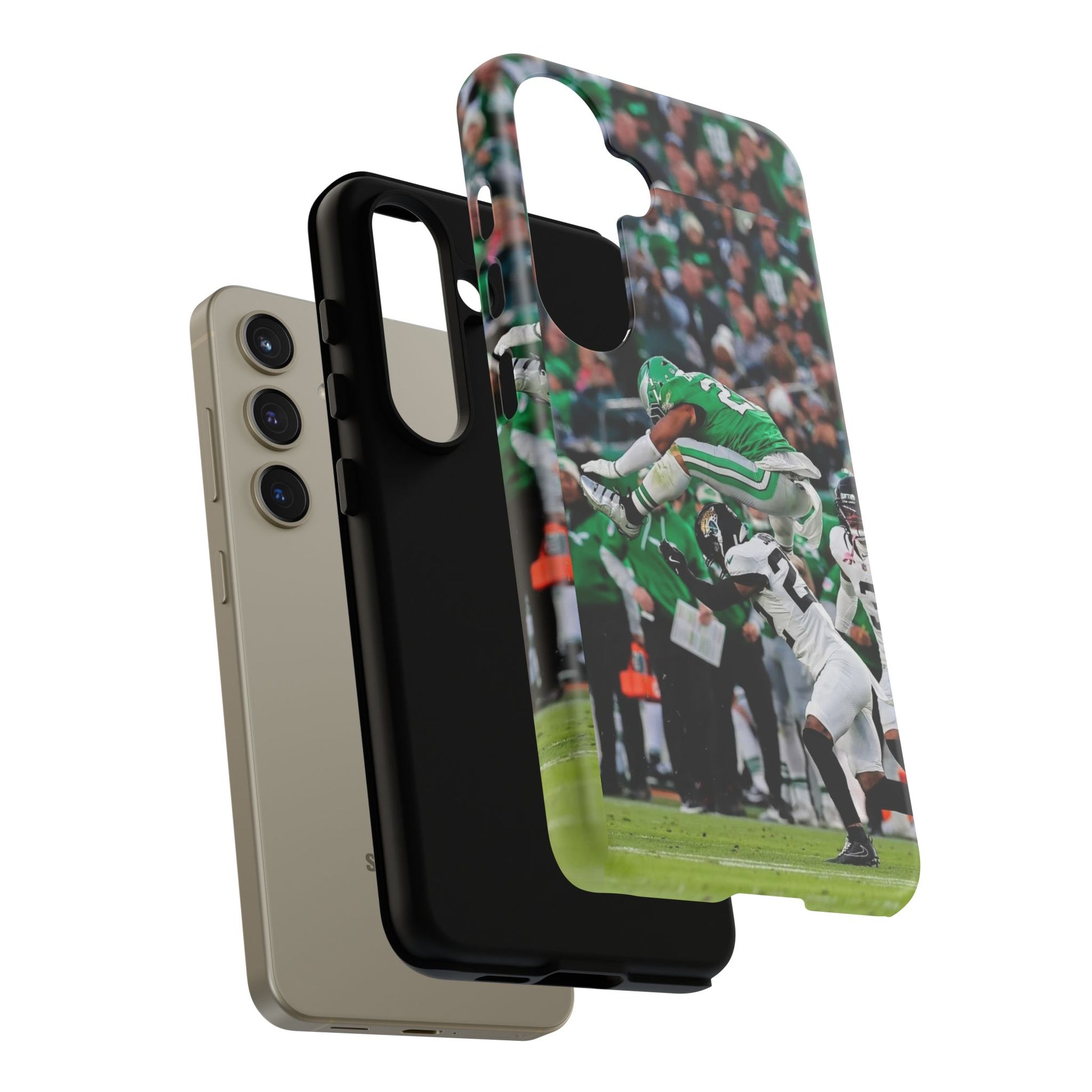 Saquon Barkley The Huddle Eagles Football Tough Cases for iPhones, Samsung, and Pixel