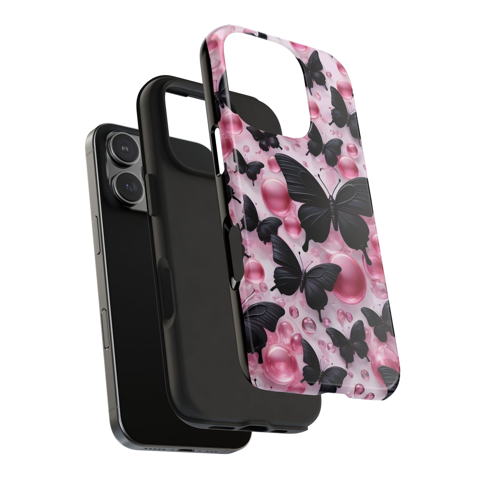 Pearls and Butterflies Theme Phone Cases for iPhones & Samsung Phones