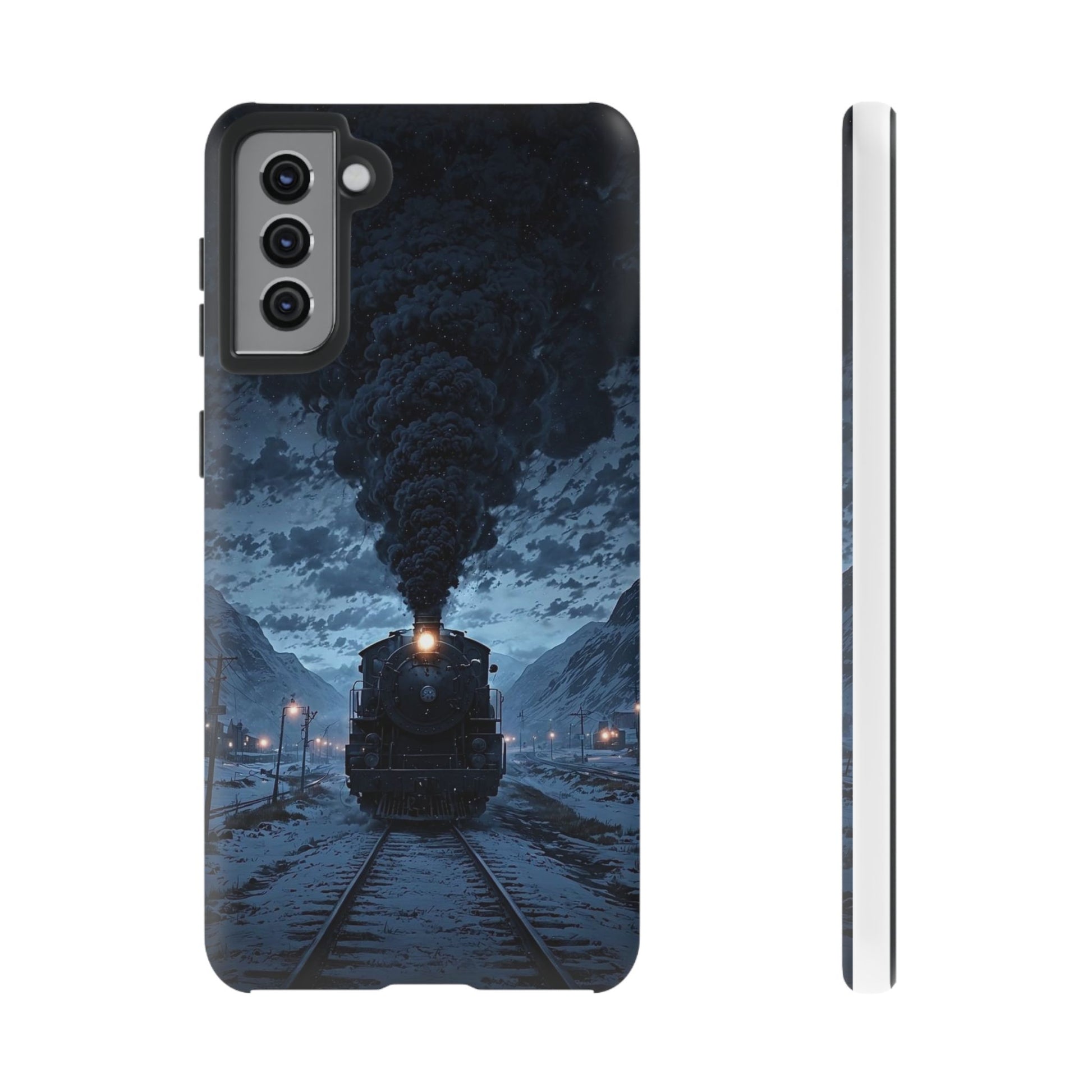 Steam Engine Train Themed Tough Cases for iPhones, Samsung, and Pixel