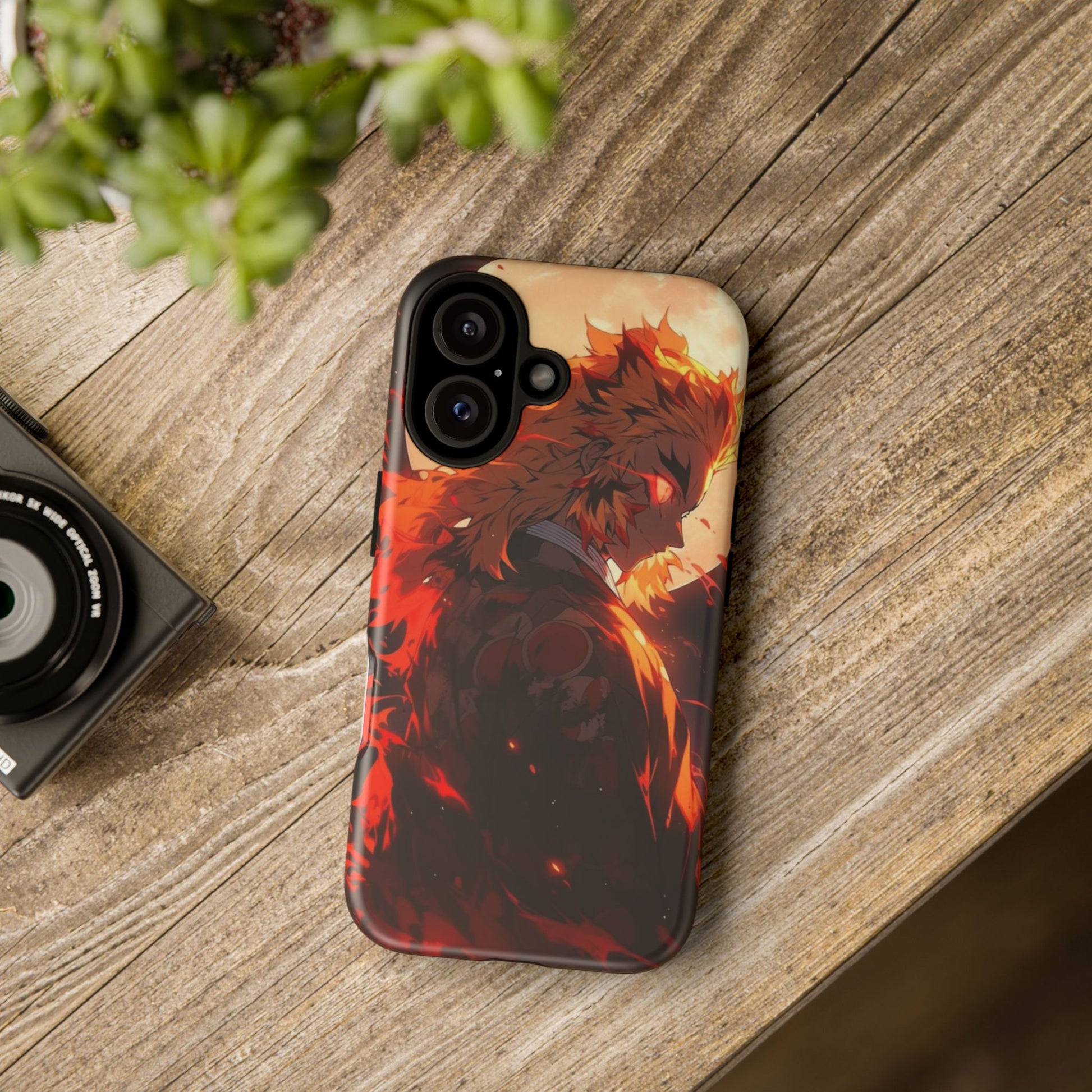 Demon Sl;ayer Rengoku Anime Phone Case, Tough Cases for iPhones, Samsung, and Pixel
