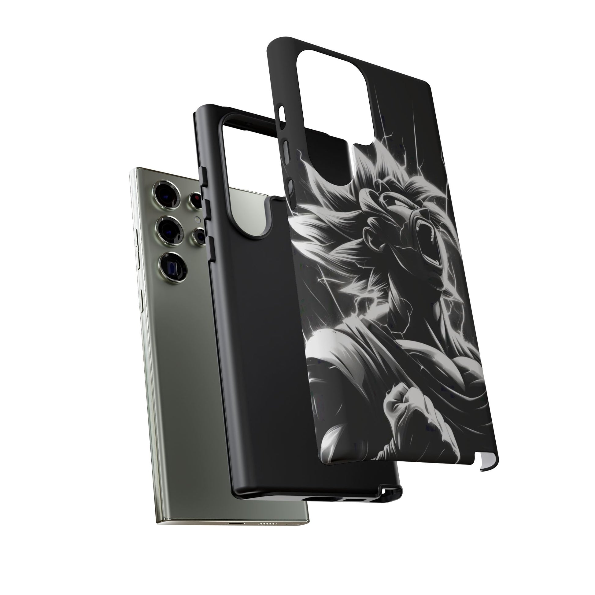 Anime Saiyan Rage Dragon ball Z Tough Cases for iPhones, Samsung, and Pixel