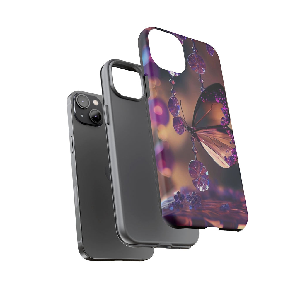 Purple Butterfly Tough Cases for iPhones, Samsung, and Pixel