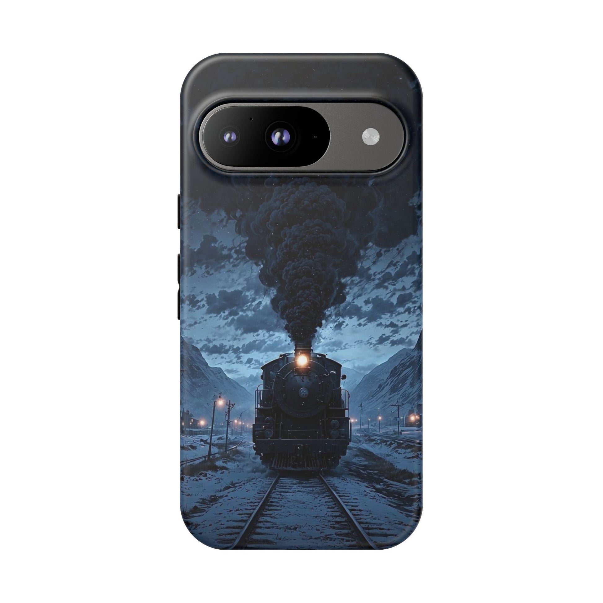 Steam Engine Train Themed Tough Cases for iPhones, Samsung, and Pixel