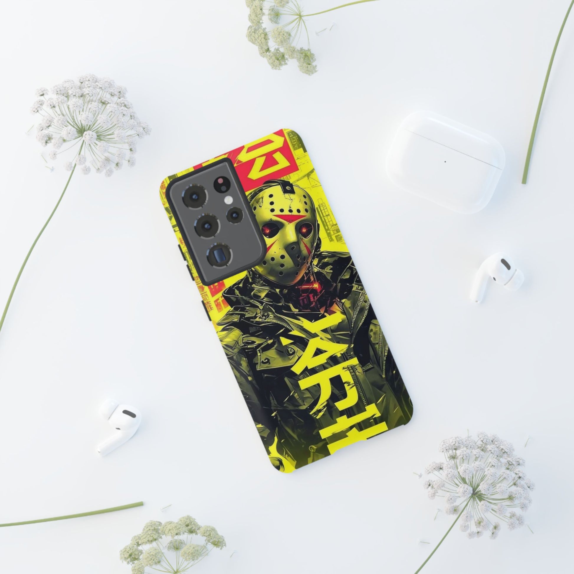 Cyberpunk X Jason Voorhees Tough Cases for iPhones, Samsung, and Pixel