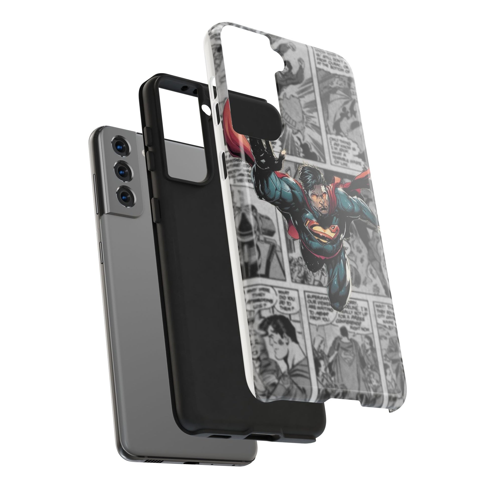 Superman Comic Book Page Theme Phone Cases for Iphones & Samsung Phones