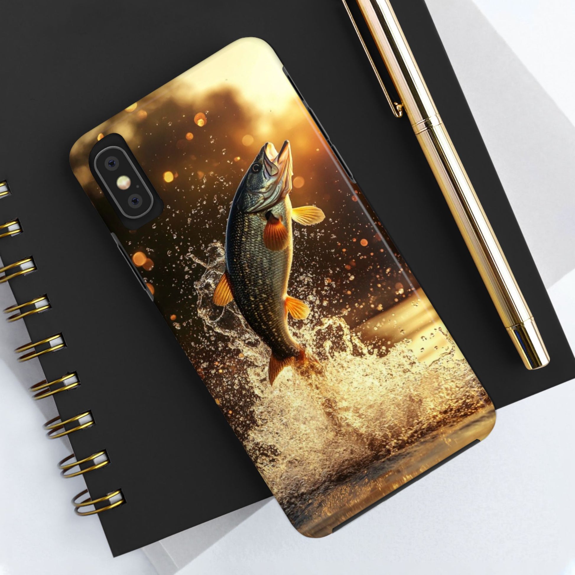 Jumping Bass Fish Theme Phone Cases for iPhones & Samsung Phones