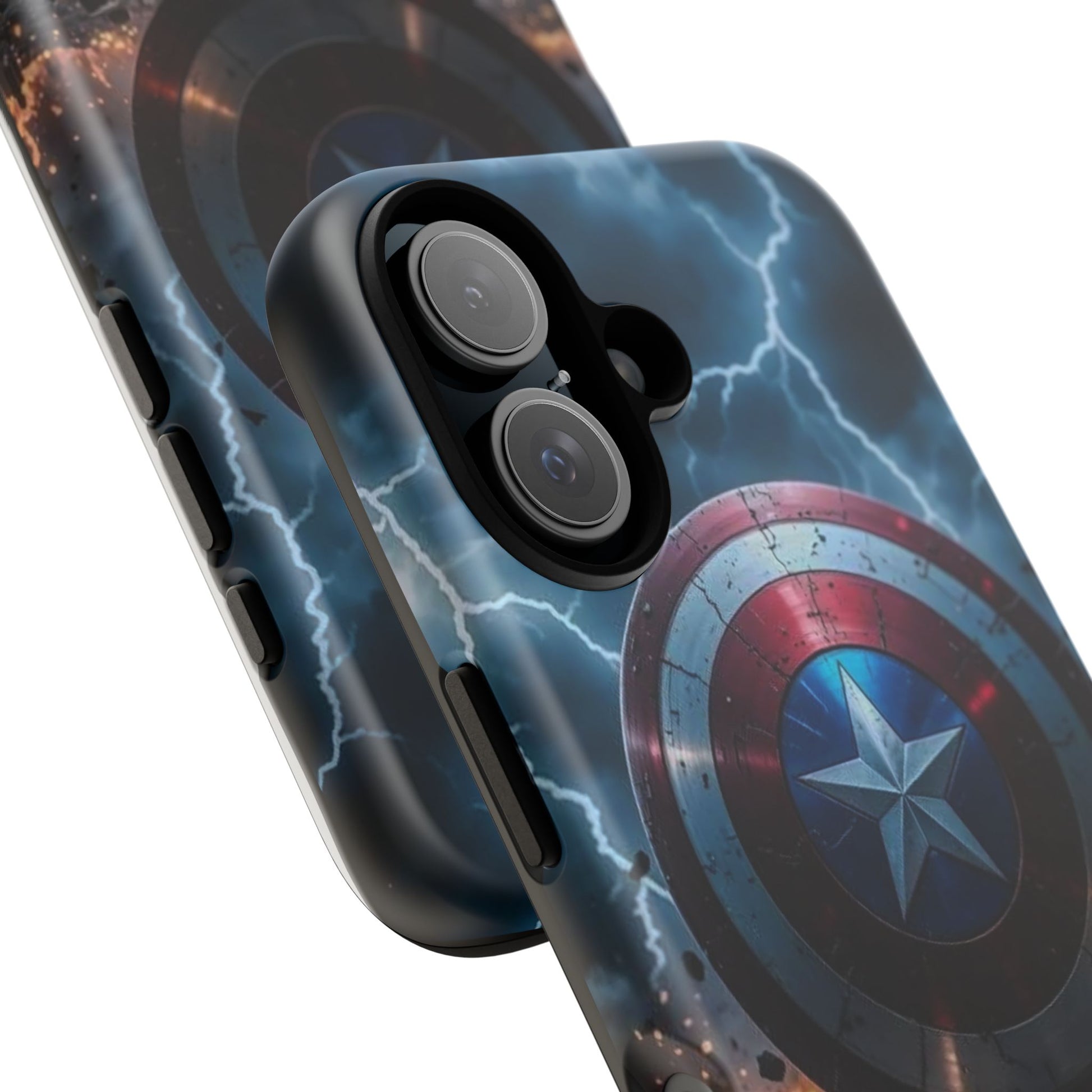 Captain America Shield Tough Cases for iPhones, Samsung, and Pixel
