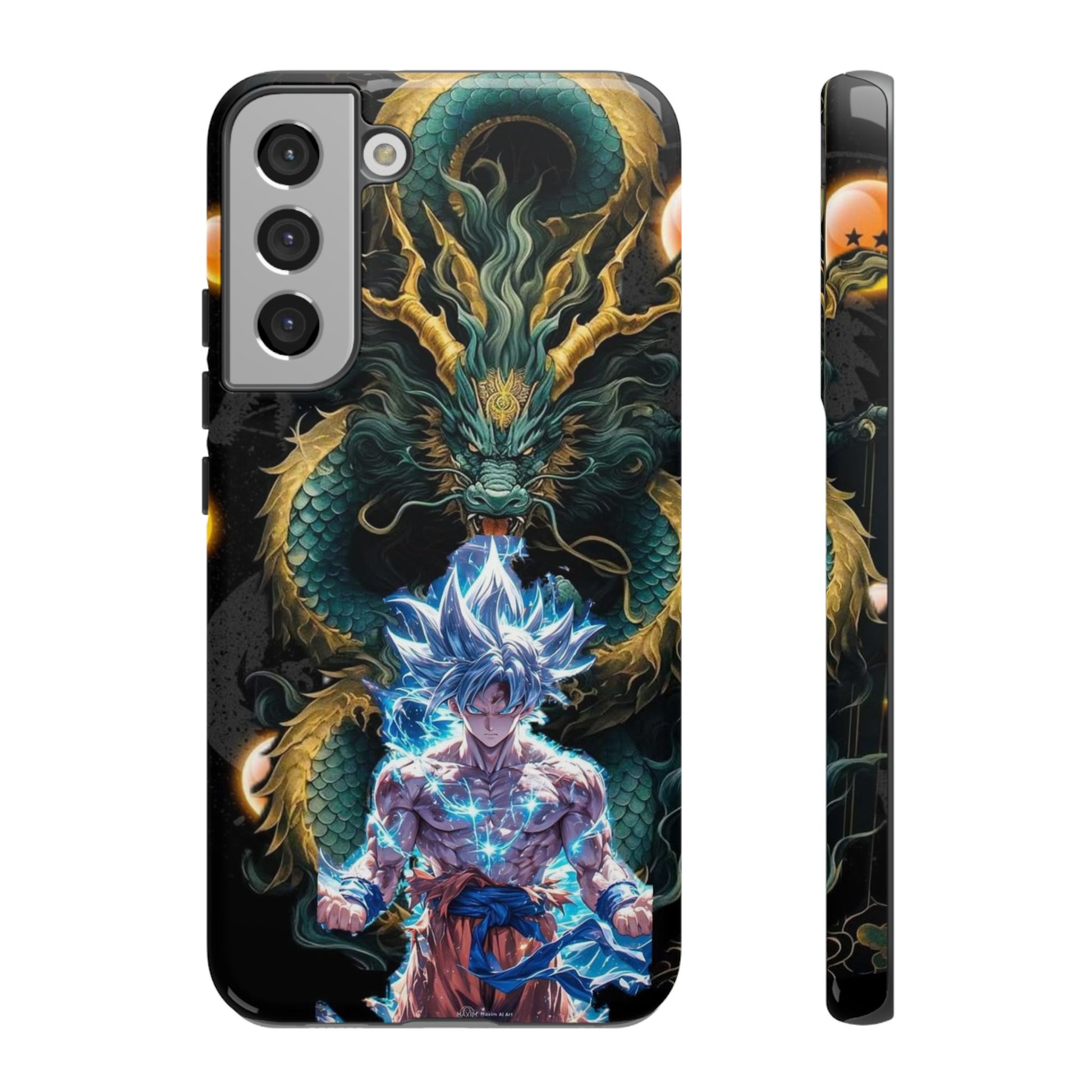 Anime Goku x Shenron Dragonball Z Tough Cases for iPhones, Samsung, and Pixel