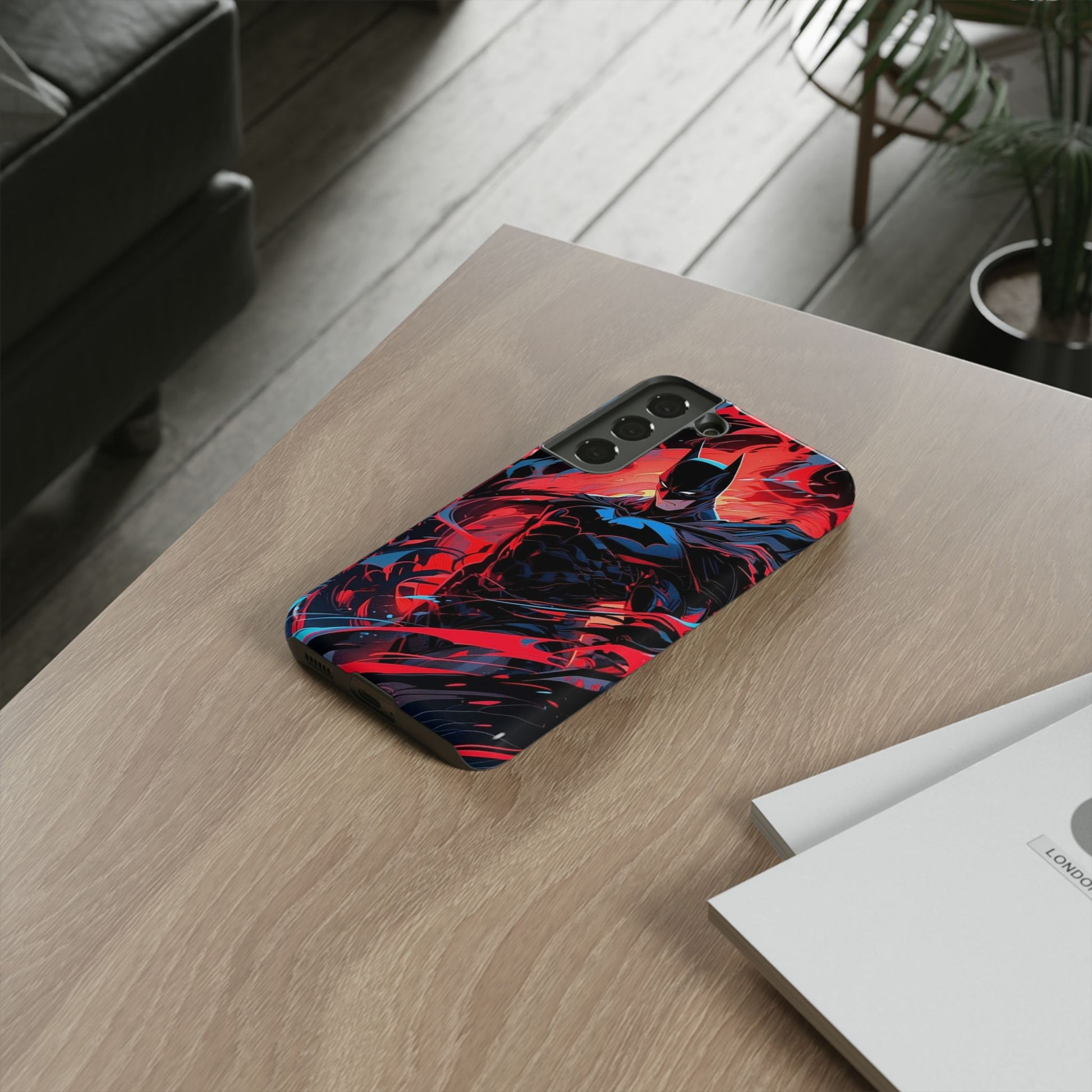 The Dark Knight Batman Art Tough Cases for iPhones, Samsung, and Pixel
