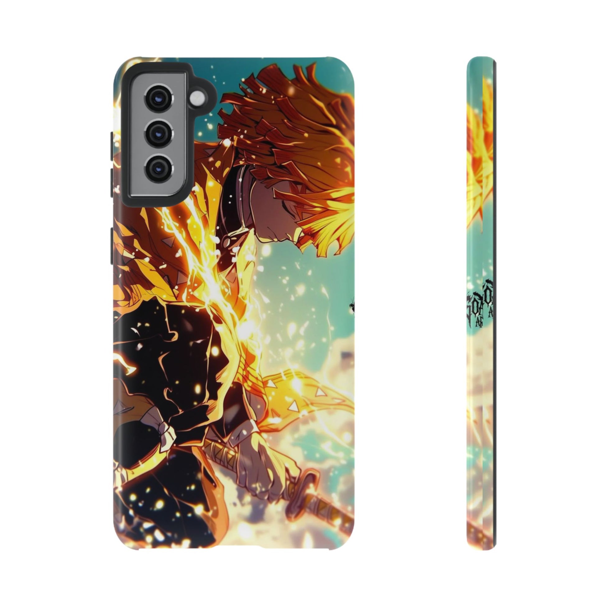 Demon Slayer Zenitsu Anime Theme Phone Case, Tough Cases for iPhones, Samsung, and Pixel