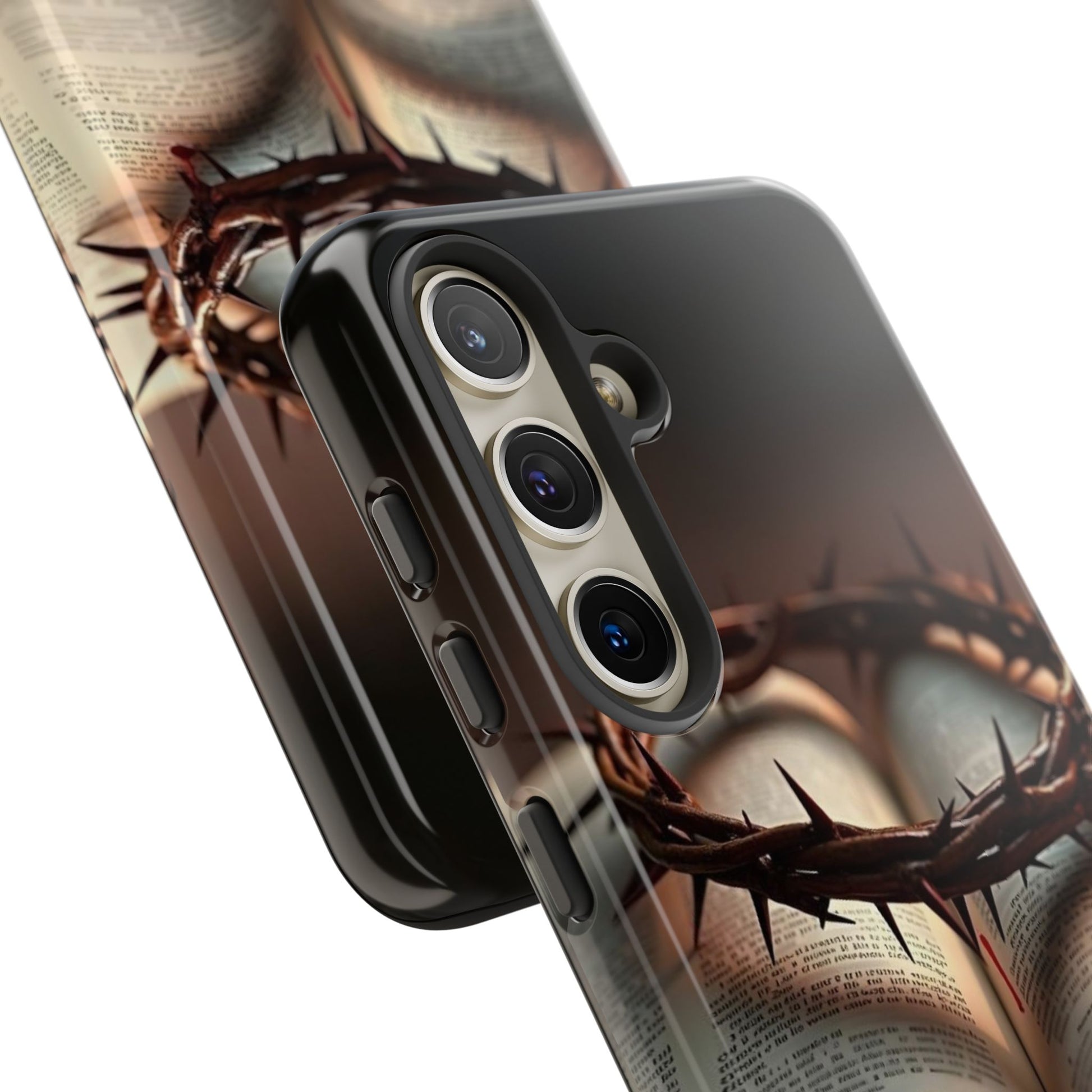 Crown of Thorns and Bible Christian Tough Cases for iPhones, Samsung, and Pixel