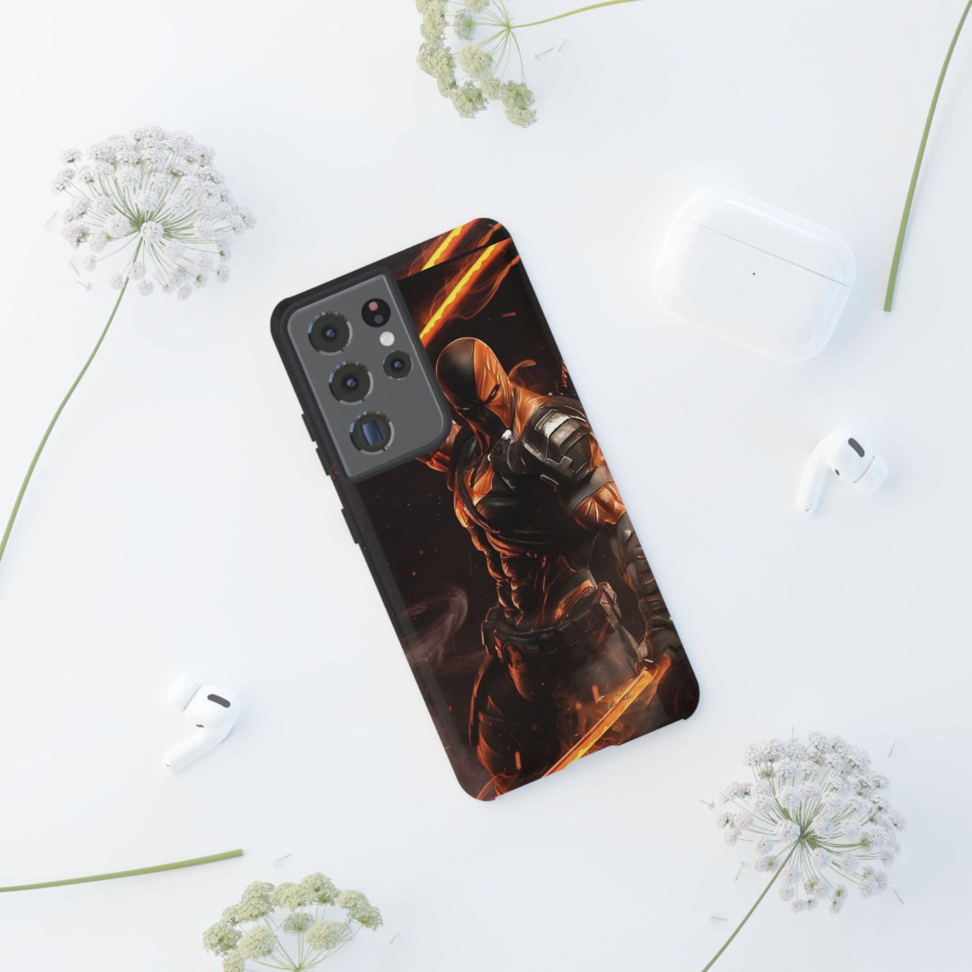 DC Comics Death Stroke Tough Cases for iPhones, Samsung, and Pixel