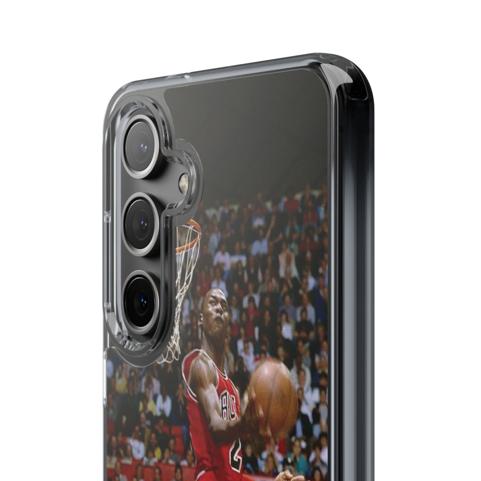 Vintage Jordan Dunk themed Basketball Inspired design Clear Phone Cases