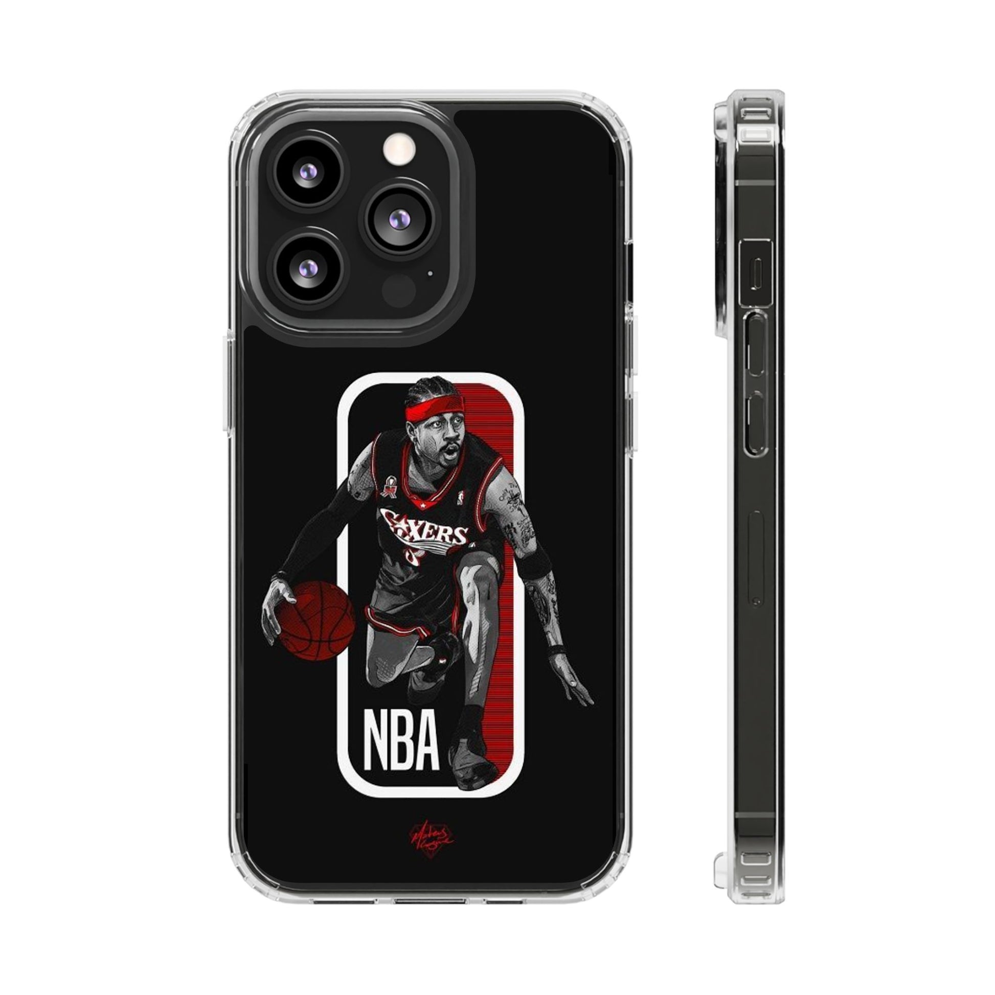 Iverson Ballin' themed Basketball Inspired design Clear Phone Cases