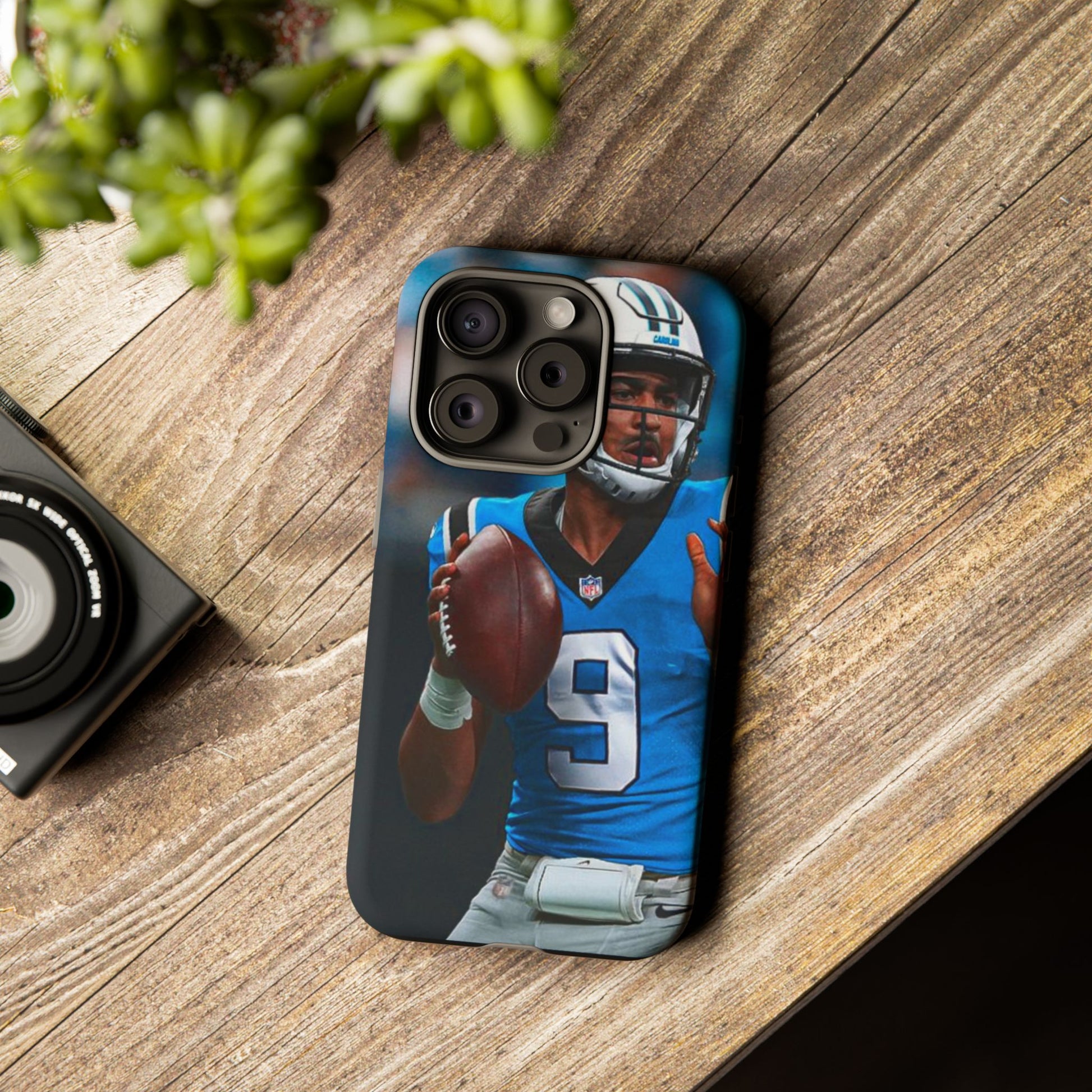 Carolina Panthers Bryce Young Football Tough Cases for iPhones, Samsung, and Pixel