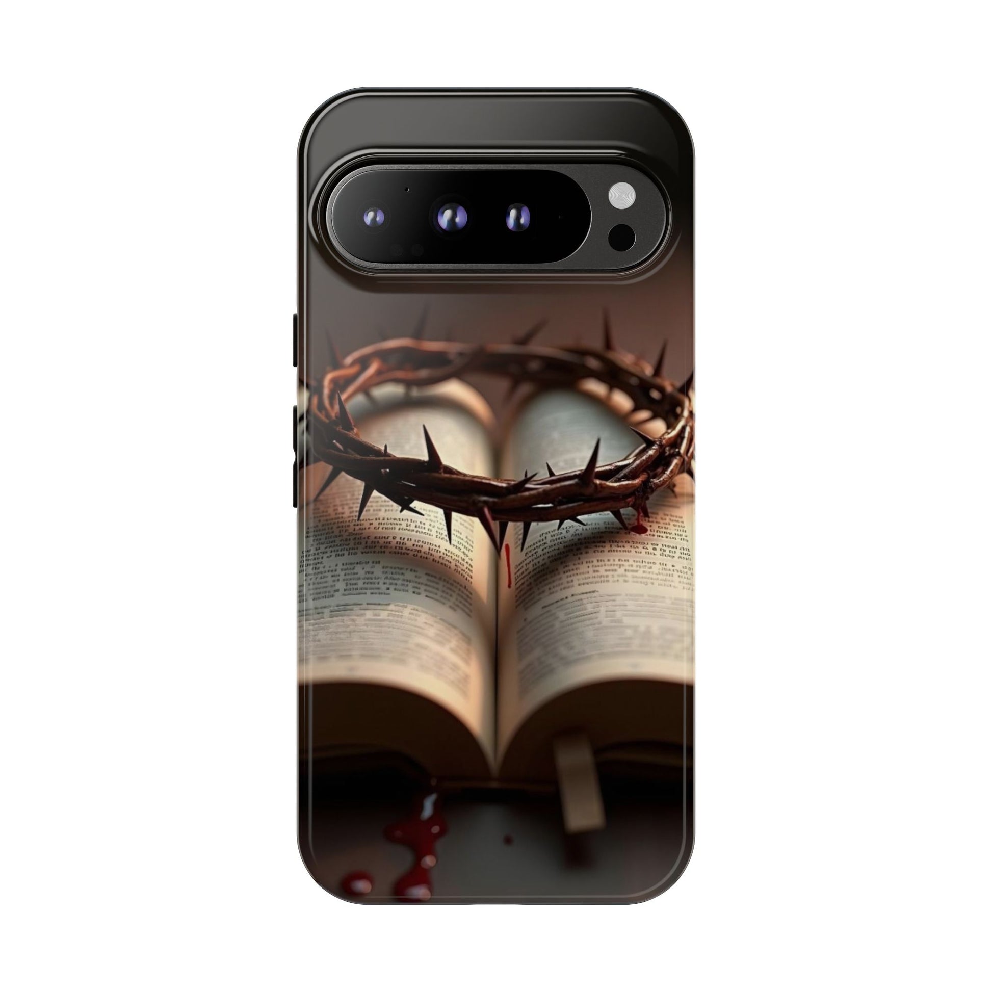 Crown of Thorns and Bible Christian Tough Cases for iPhones, Samsung, and Pixel