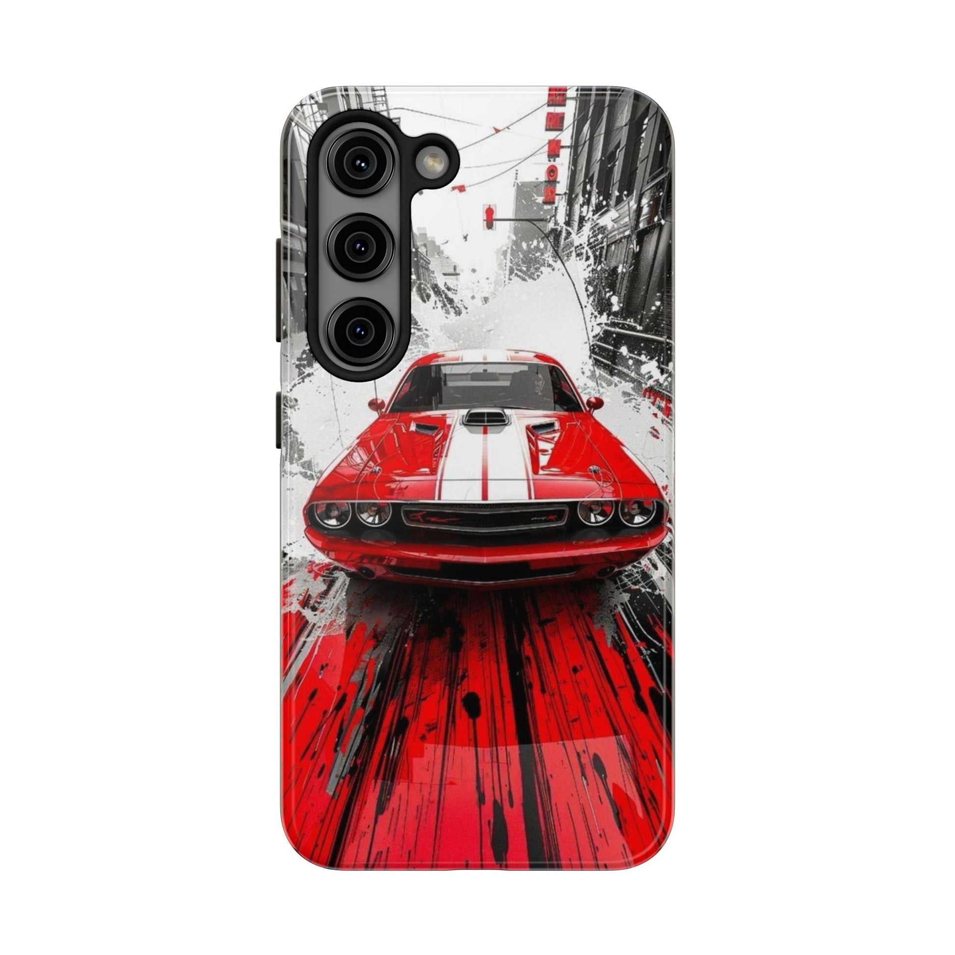 Red Muscle Car Hell Cat Phone Cases for Iphones & Samsung Phones