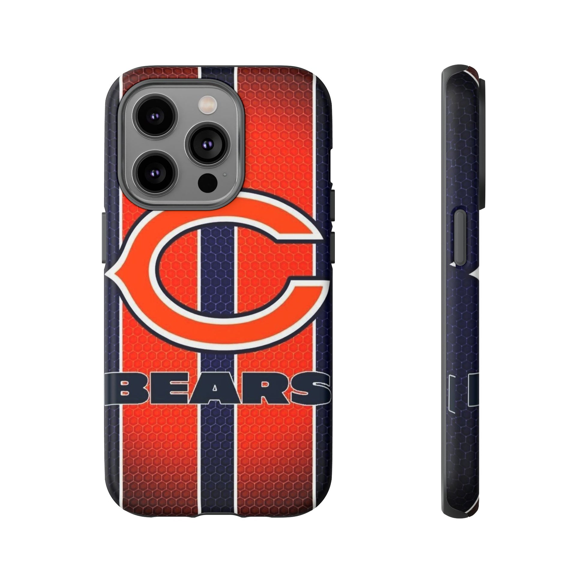Chicago Bears Stripes Football Phone Case, Tough Cases for iPhones, Samsung, and Pixel