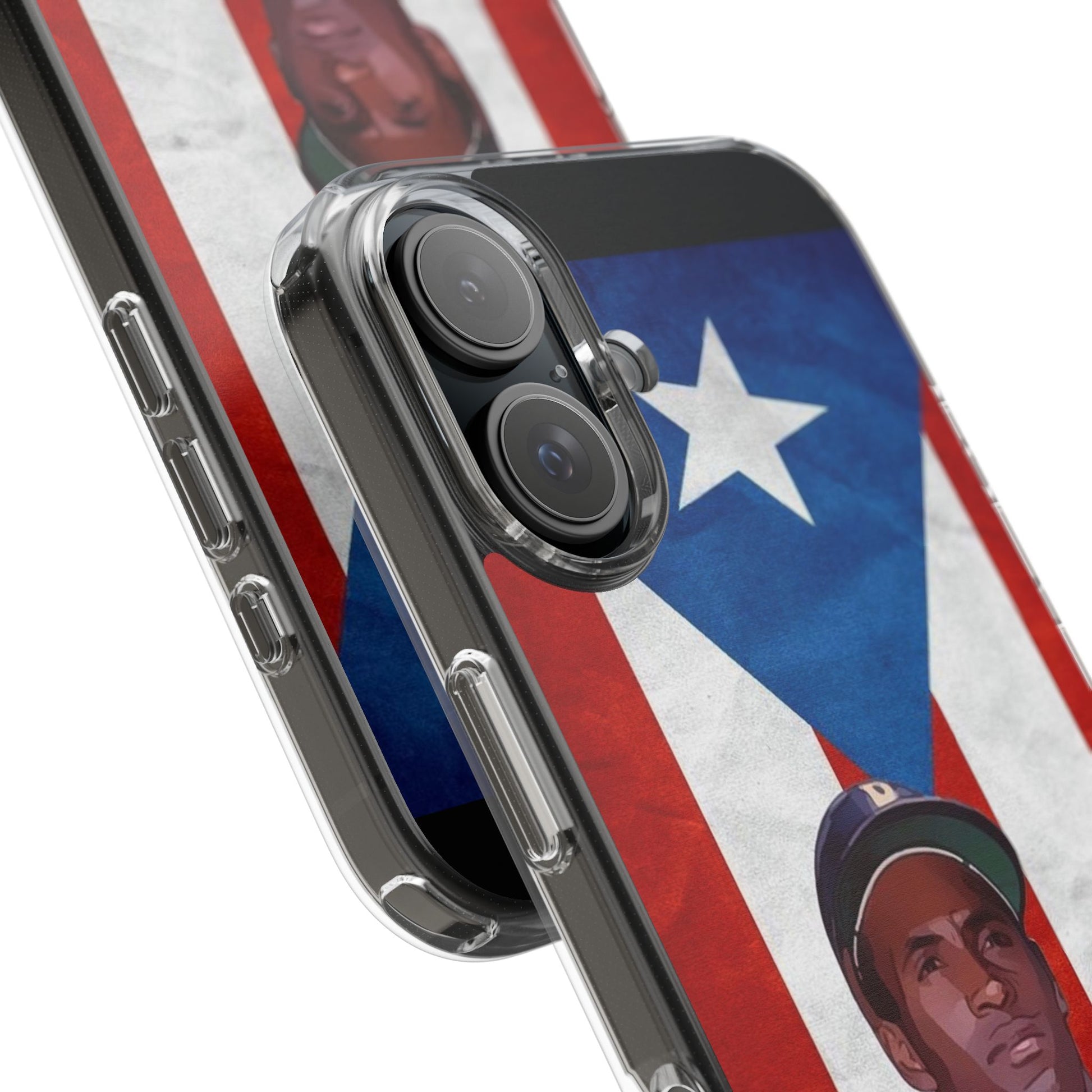 Puerto Rican Baseball Legend Clemente inspired Protective Iphone, Samsung case