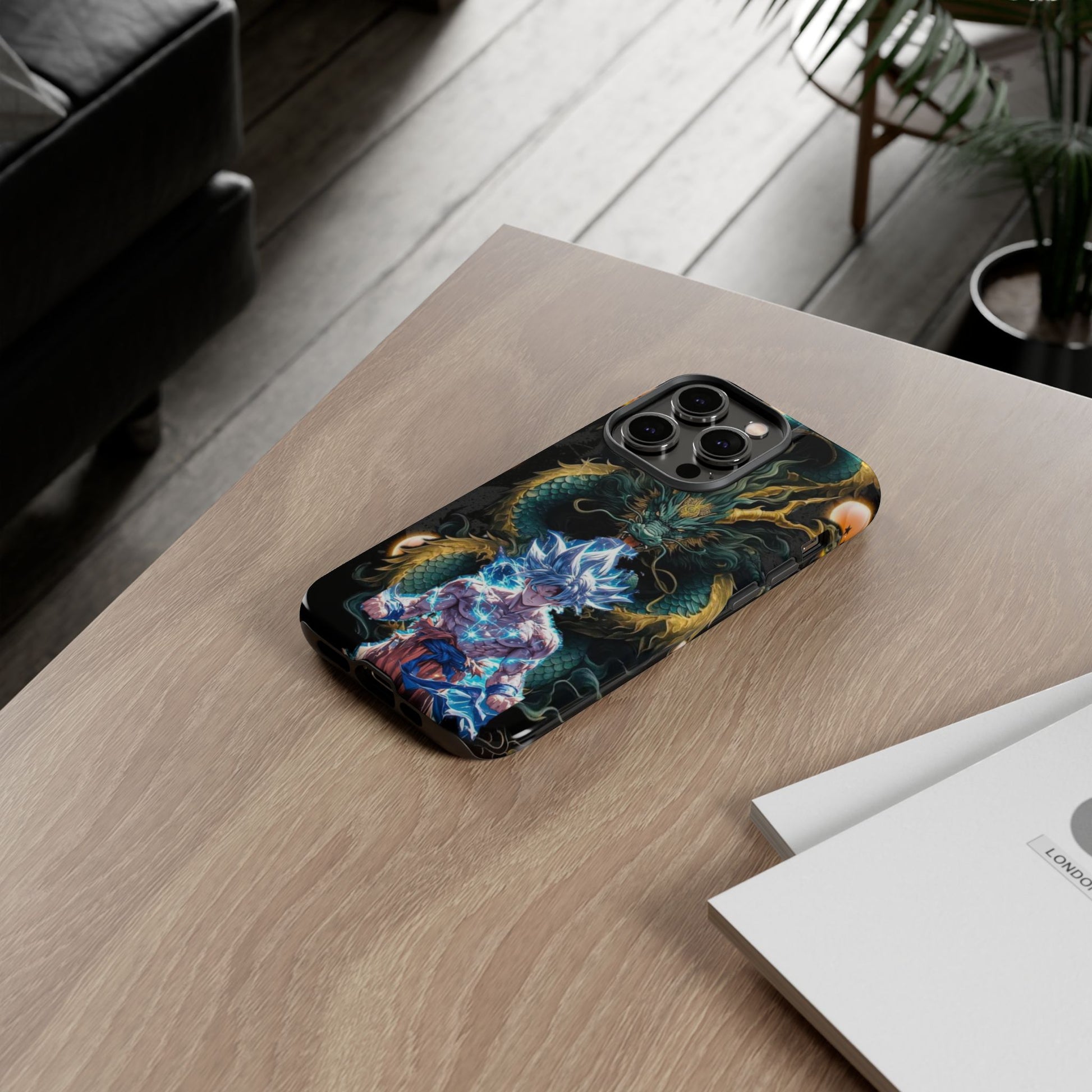 Anime Goku x Shenron Dragonball Z Tough Cases for iPhones, Samsung, and Pixel