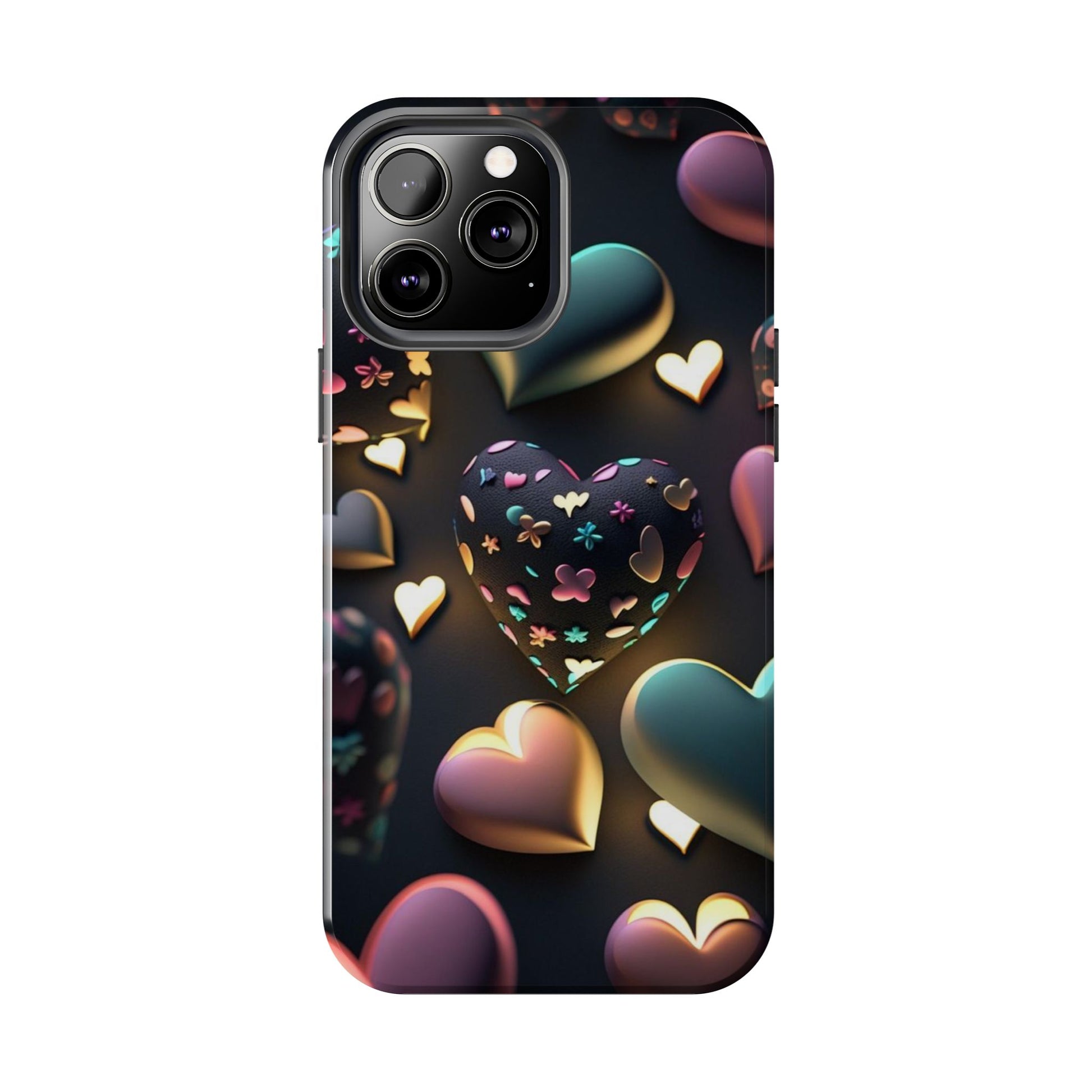Floating Hearts Themed Tough Phone Cases for Iphones & Samsung Phones
