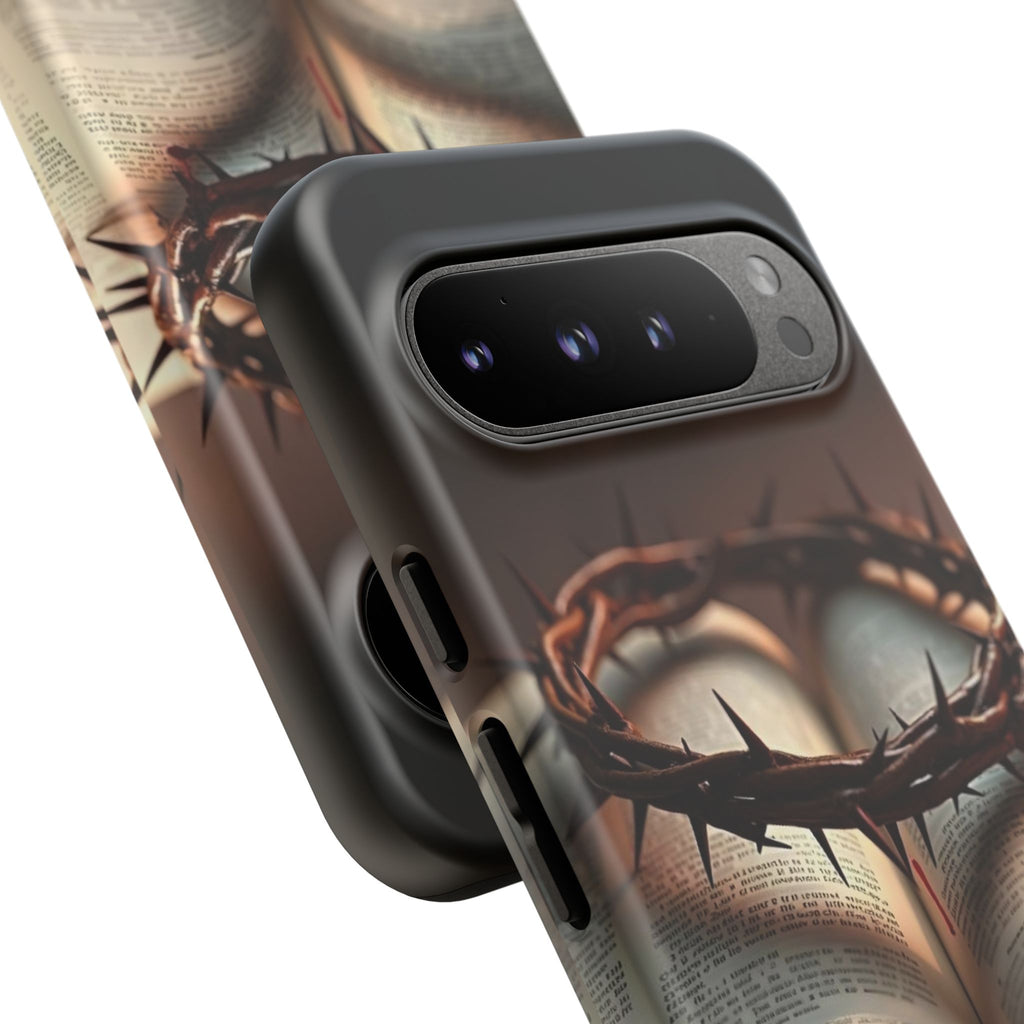 Crown of Thorns and Bible Christian Tough Cases for iPhones, Samsung, and Pixel