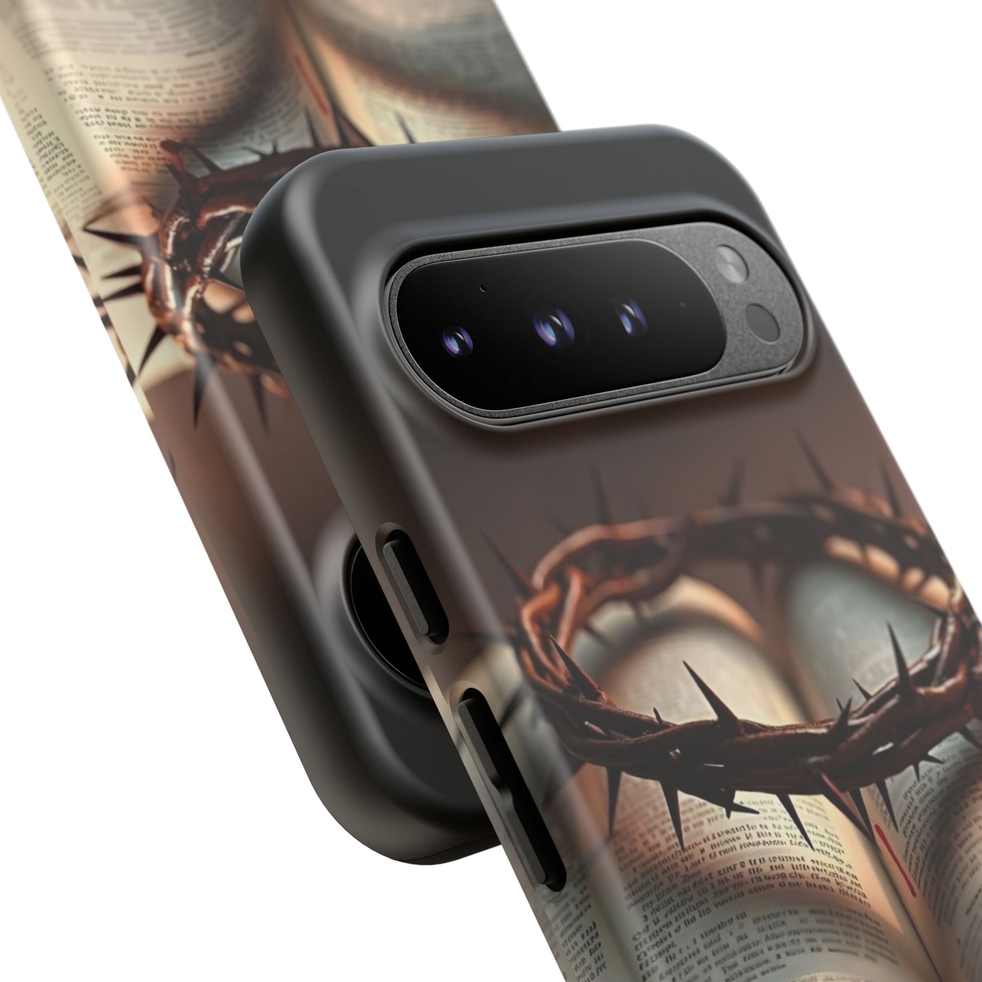 Crown of Thorns and Bible Christian Tough Cases for iPhones, Samsung, and Pixel