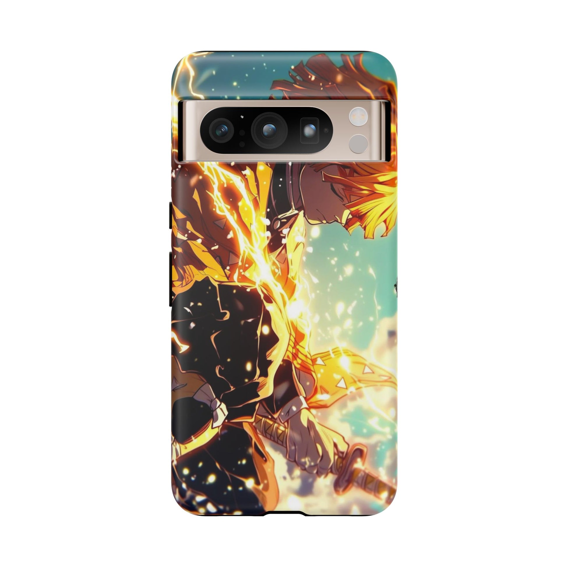 Demon Slayer Zenitsu Anime Theme Phone Case, Tough Cases for iPhones, Samsung, and Pixel
