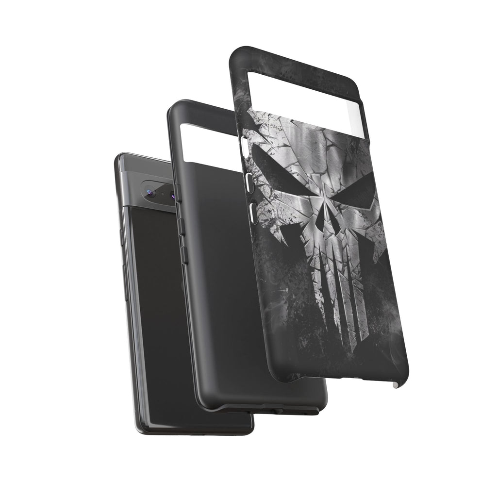 The Punisher Logo Art Tough Cases for iPhones, Samsung, and Pixel