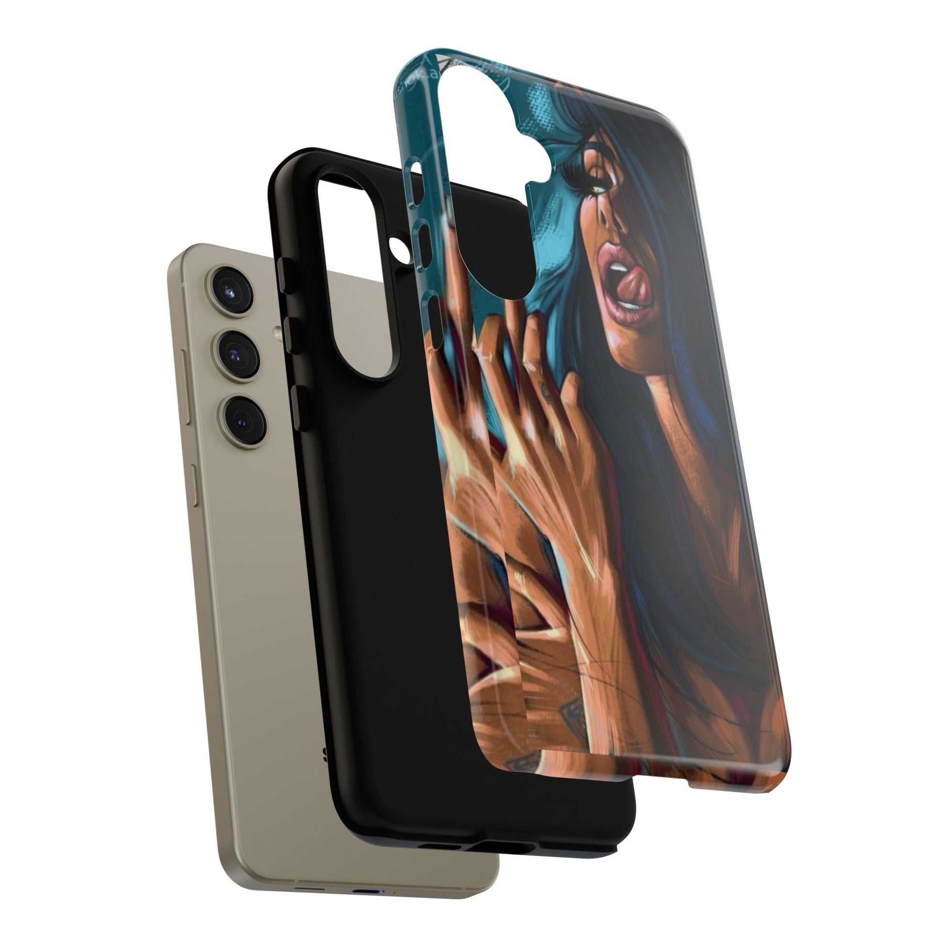 Tough Girl Theme Urban Design Cases for iPhones, Samsung, and Pixel