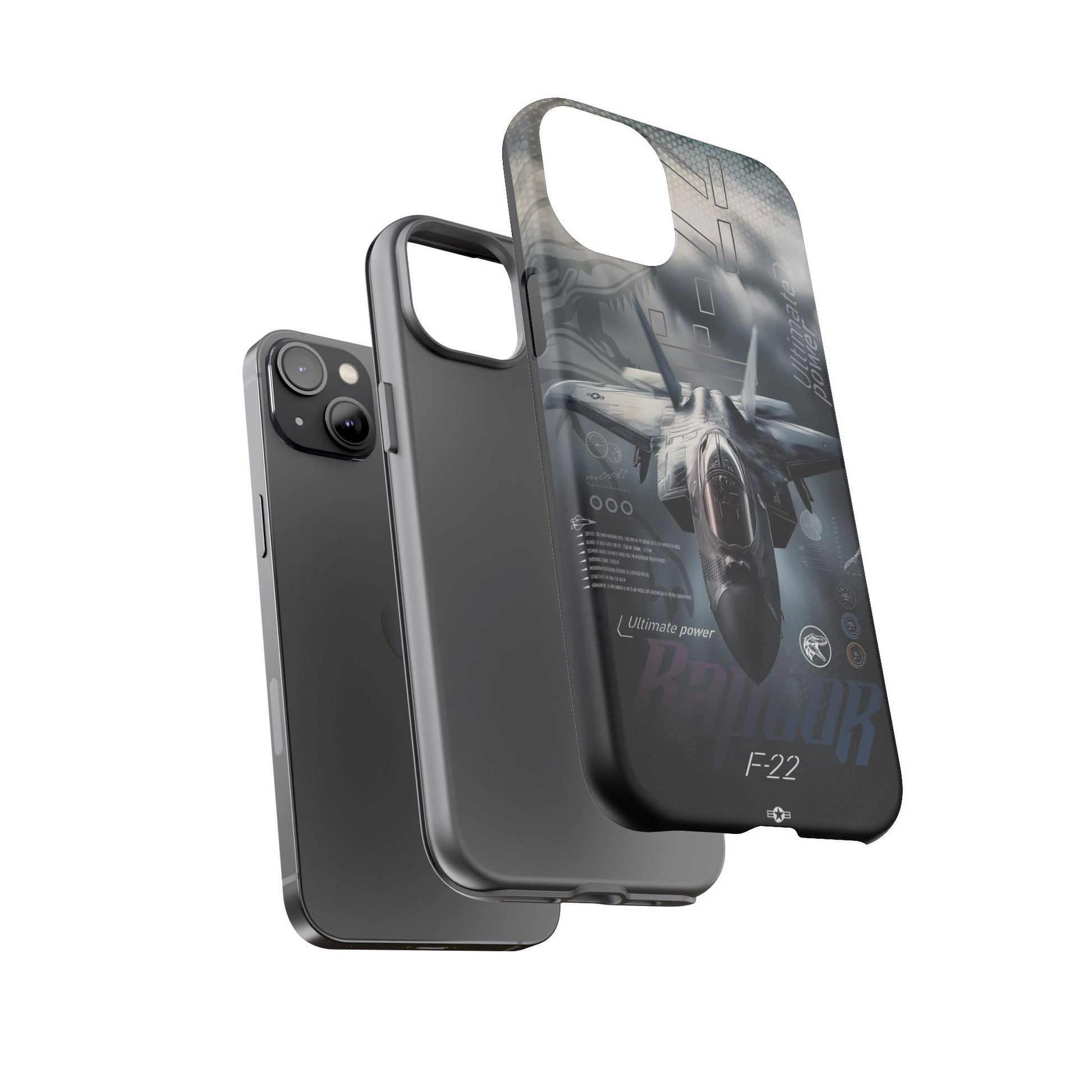 F-22 Raptor Fighter Jet Tough Cases for iPhones, Samsung, and Pixel