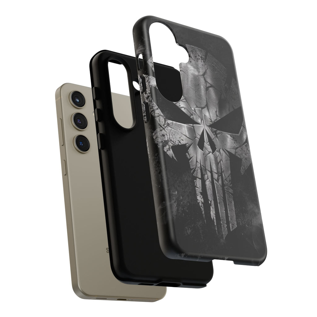 The Punisher Logo Art Tough Cases for iPhones, Samsung, and Pixel